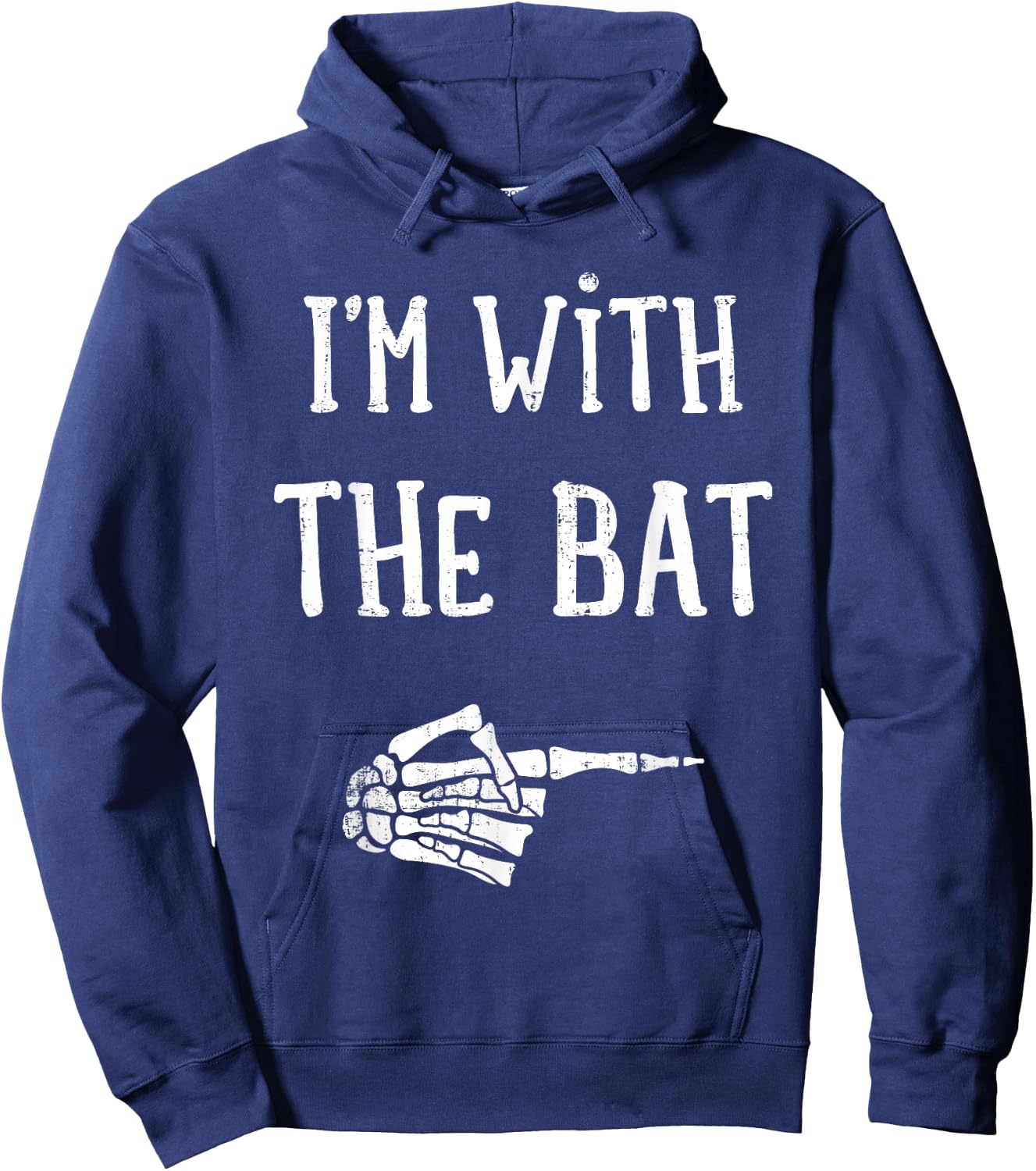 I'm with the bat funny matching couple costume halloween Hoodie - Hoodie | Navy