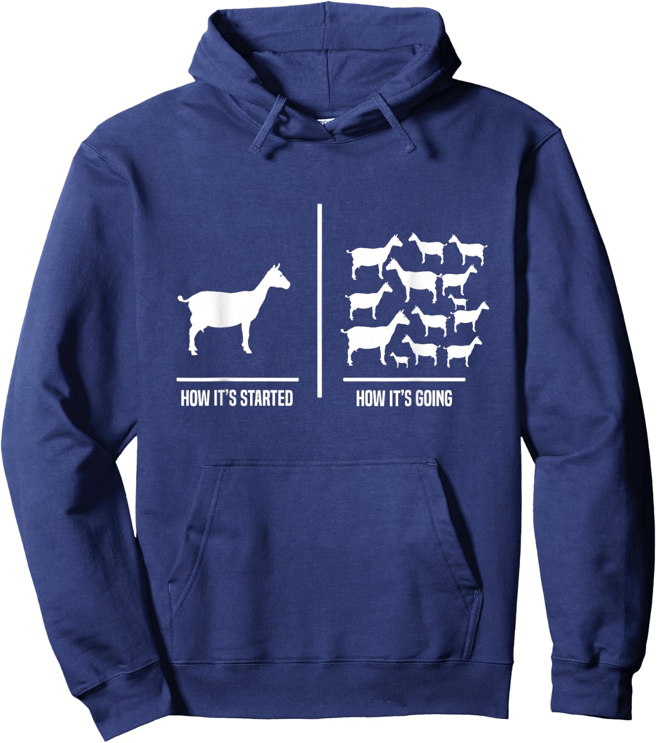 Funny Nigerian Dwarf Goat Hoodie - Hoodie | Navy