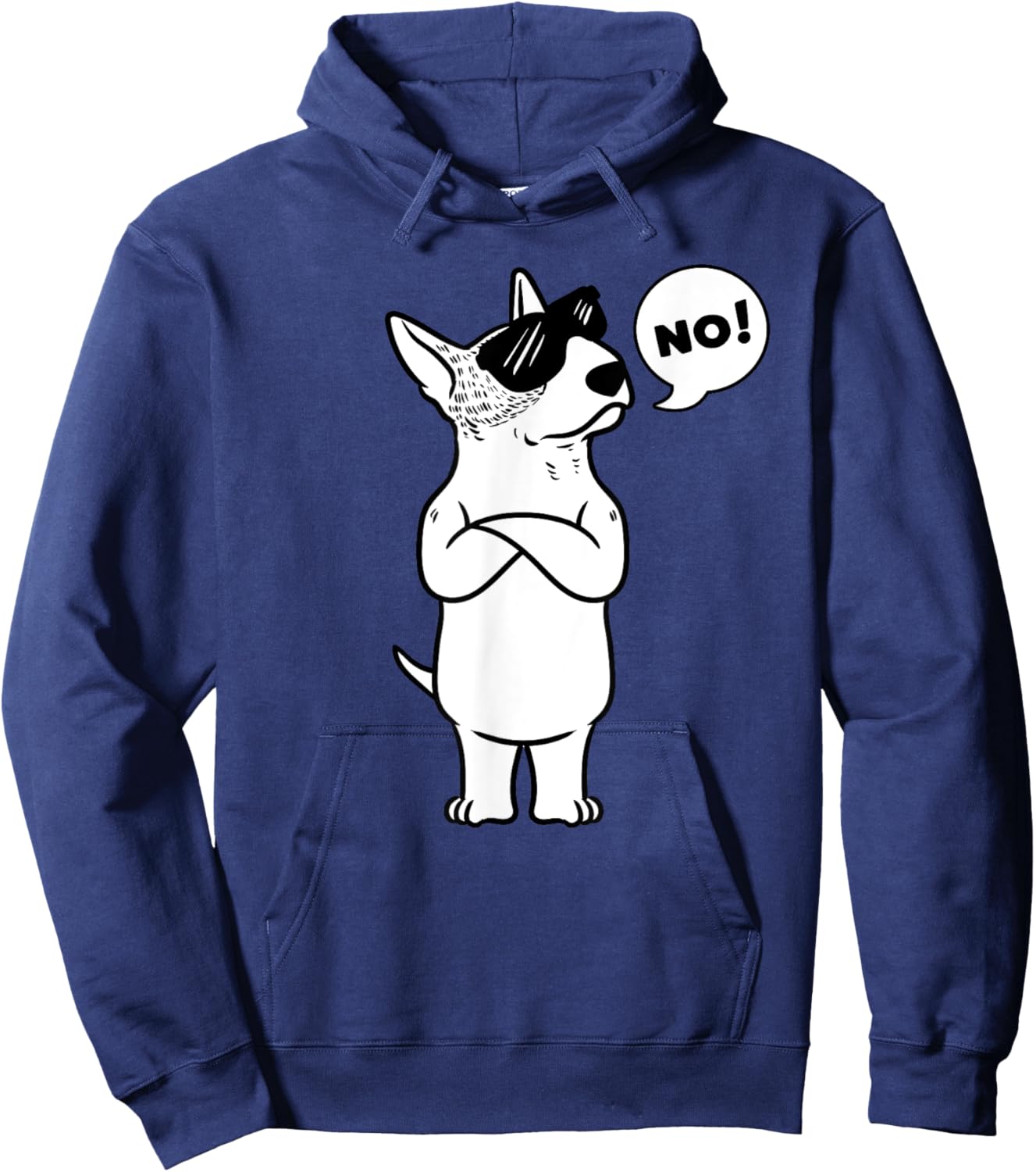 Miniature Bull Terrier Gifts by Thembalove -Kids Dog Pattern Black Small Hoodie - Hoodie | Navy