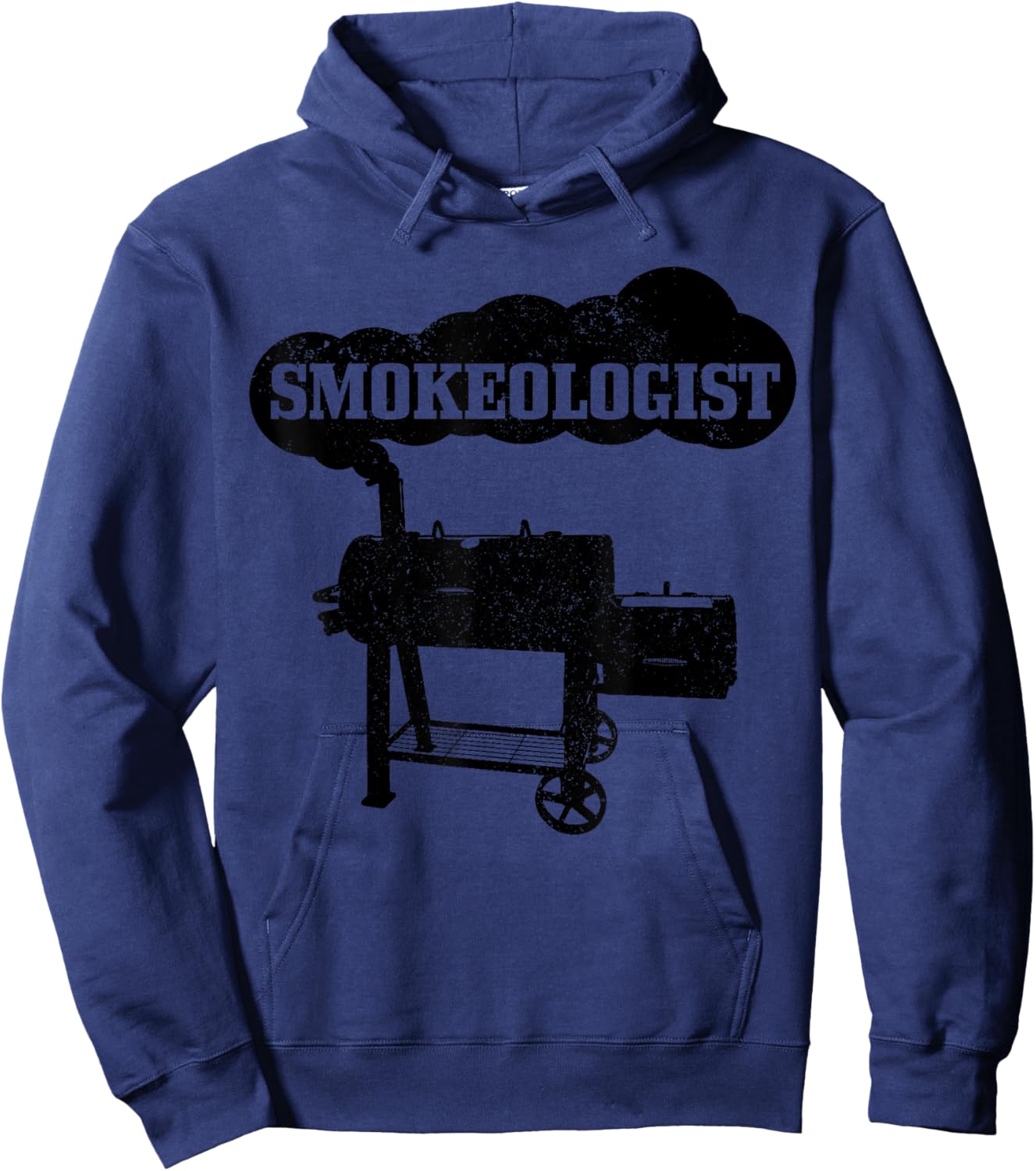 Smokeologist BBQ Grilling Chef Smoker Funny Barbecue Hoodie - Hoodie | Navy