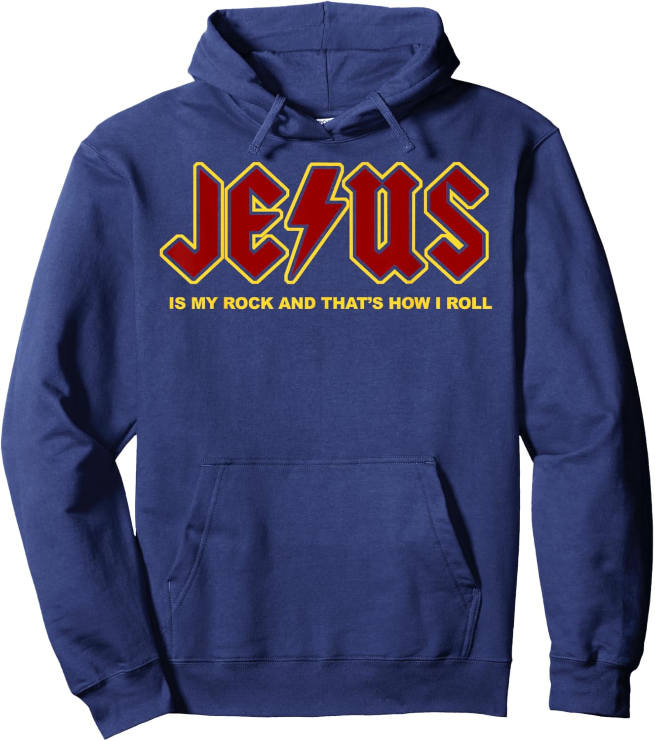 Jesus Is My Rock And That's How I Roll Hoodie - Hoodie | Navy