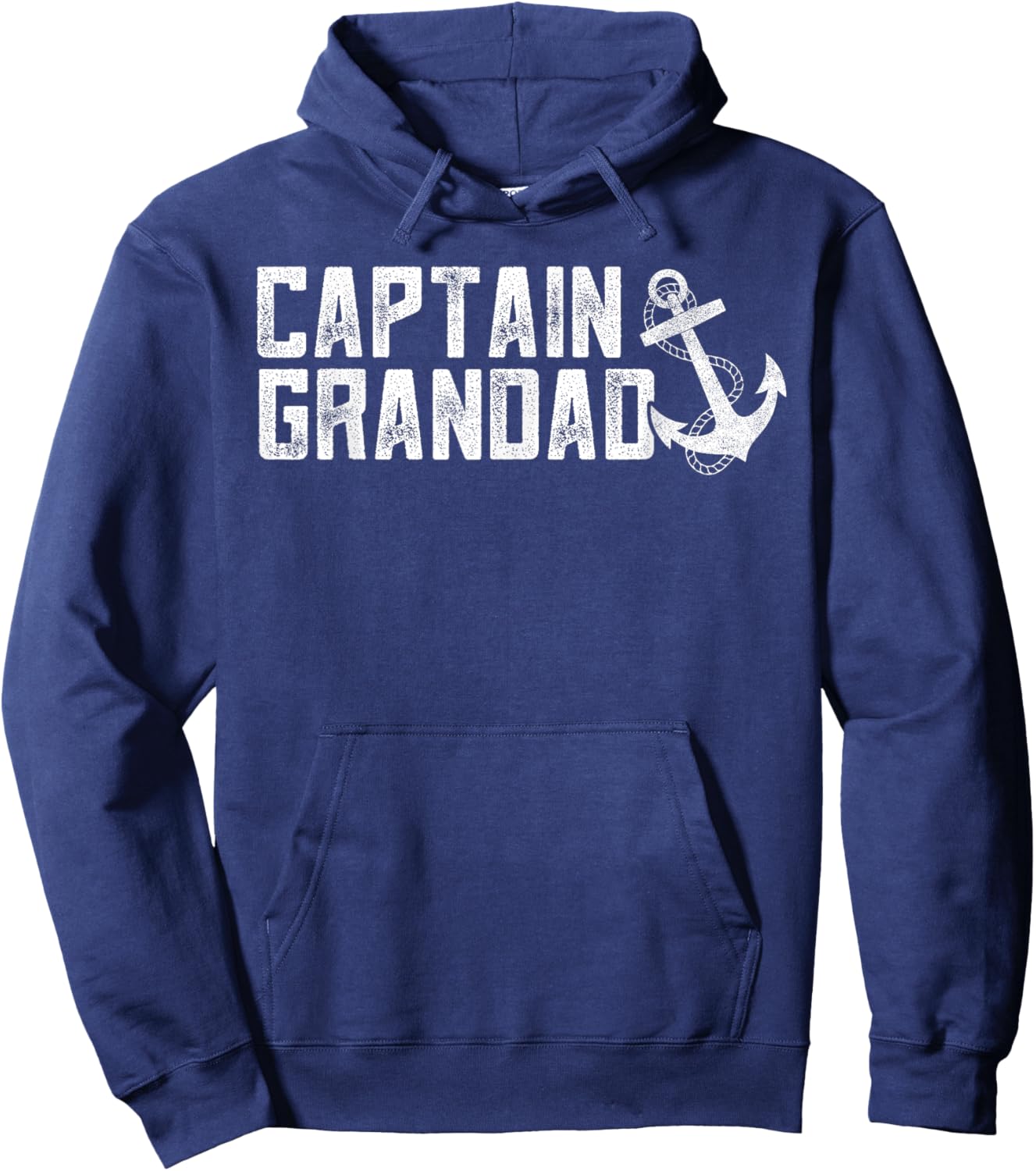 Fathers Day Lake Life Apparel, Pontoon Boat Captain Grandad Hoodie - Hoodie | Navy