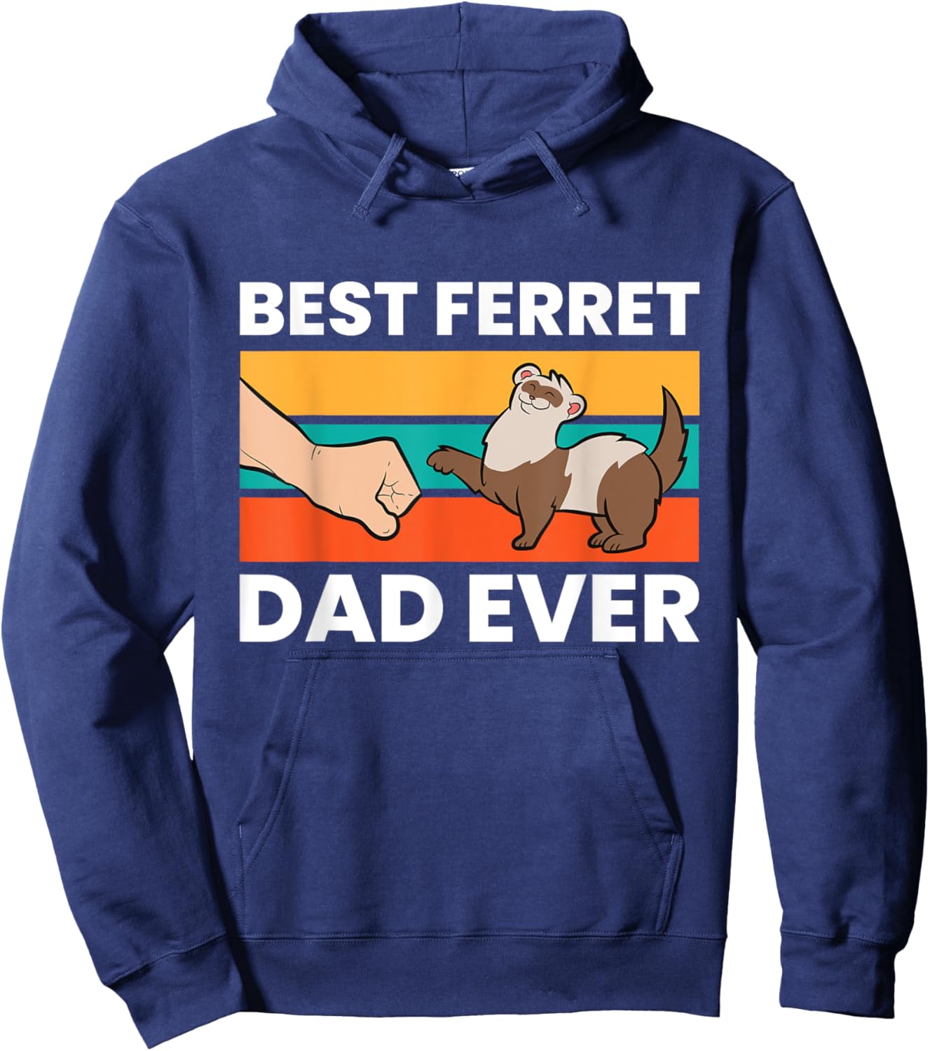 Best Ferret Dad Ever Hoodie - Hoodie | Navy