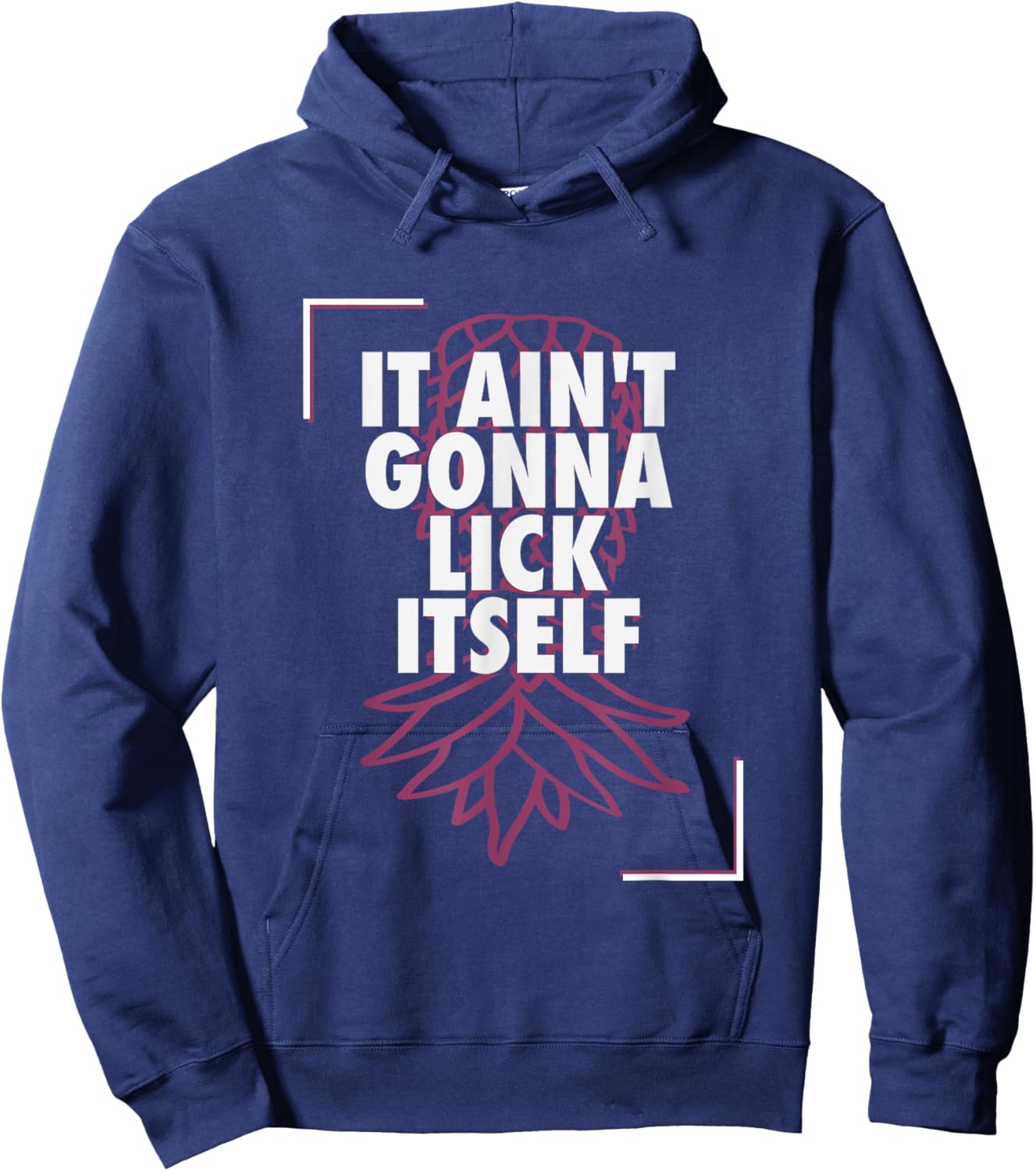 It's Not Going To Lick Itself Pineapple Swinger Lifestyle Hoodie - Hoodie | Navy