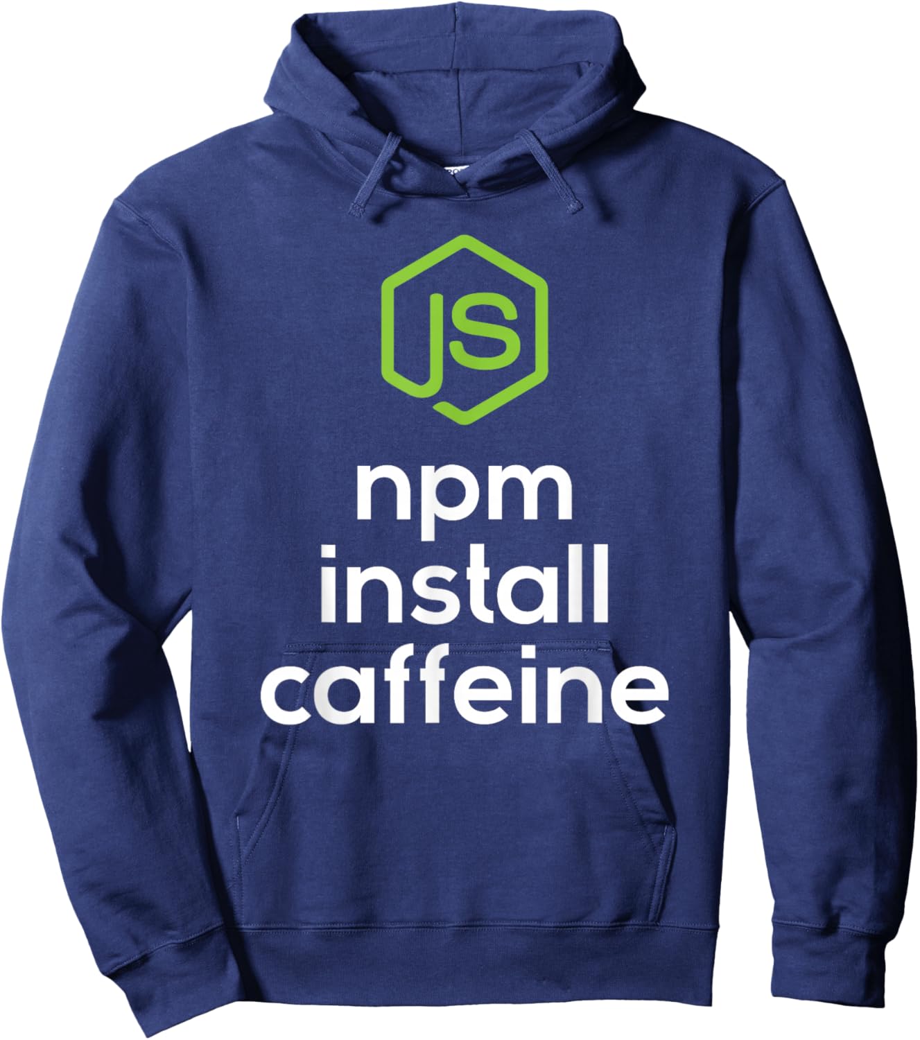 npm install caffeine - Javascript Coding Programmer Coder Hoodie - Hoodie | Navy