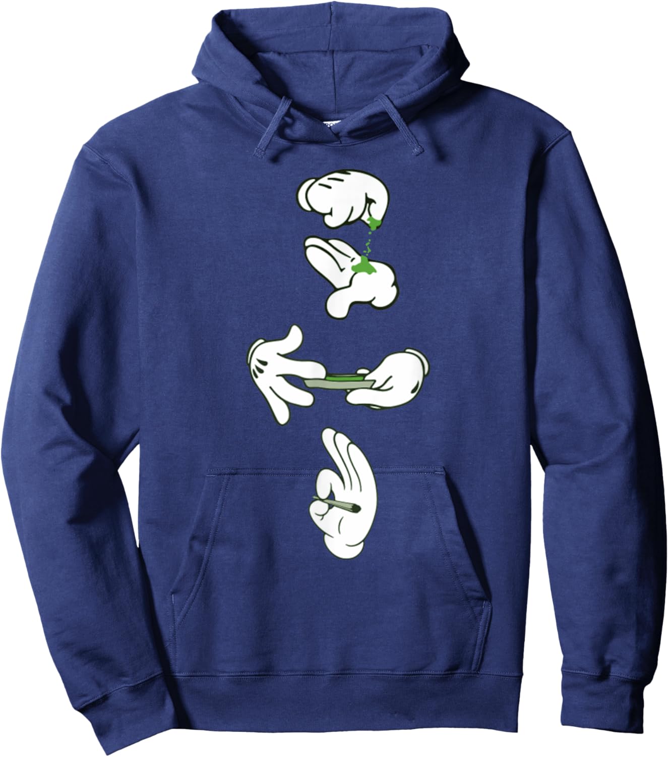 Rolling Cannabis Marijuana Weed Joint Blunt Funny Stoner Hoodie - Hoodie | Navy
