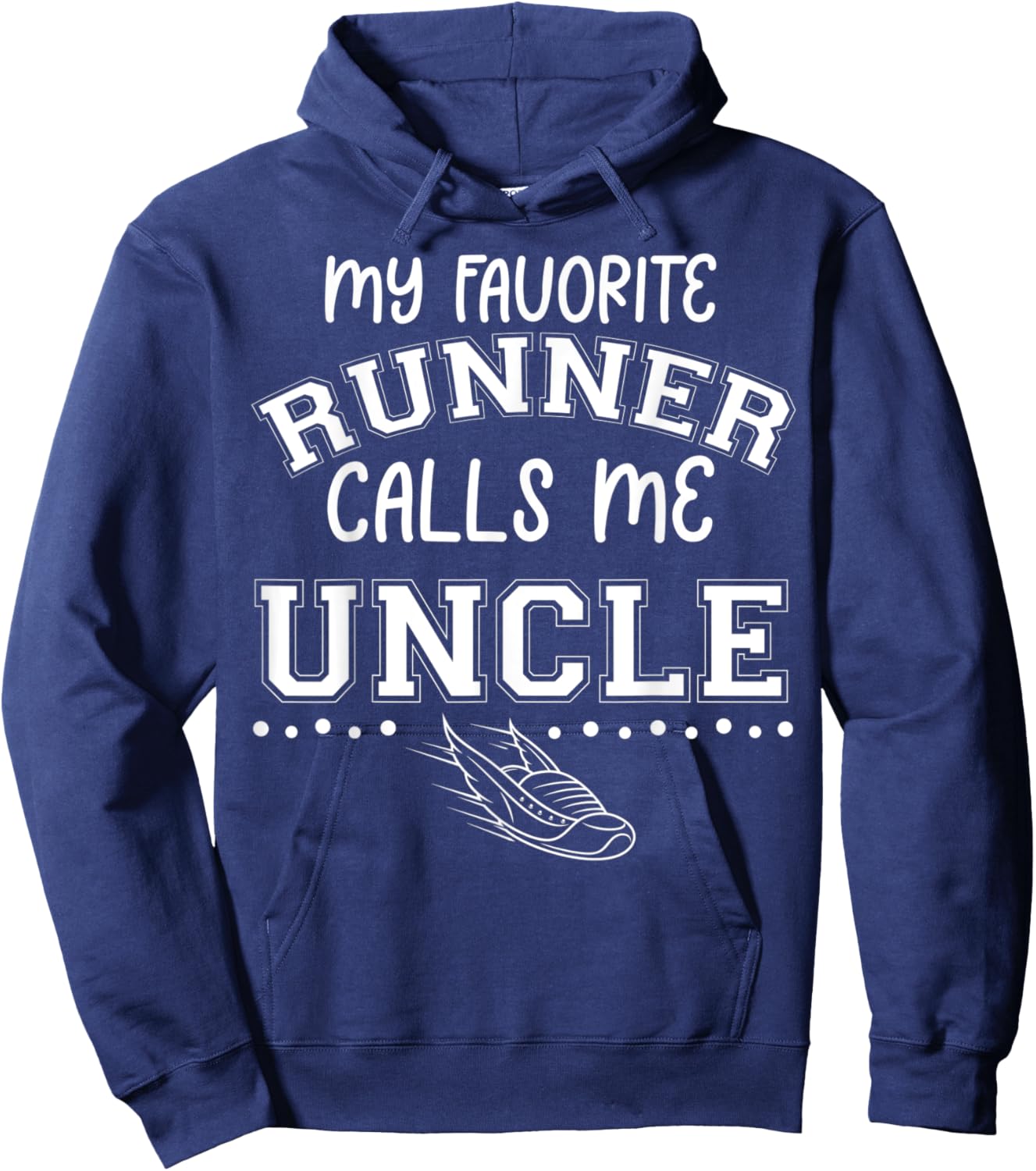Proud Running Brother My Favorite Runner Calls Me Uncle Dad Hoodie - Hoodie | Navy