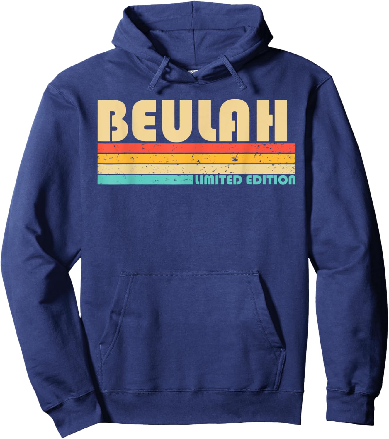 BEULAH Name Personalized Retro Vintage 80s 90s Birthday Hoodie - Hoodie | Navy