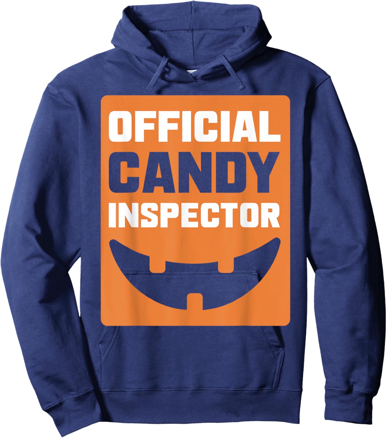 Pumpkin Official Candy Inspector Halloween Hoodie - Hoodie | Navy