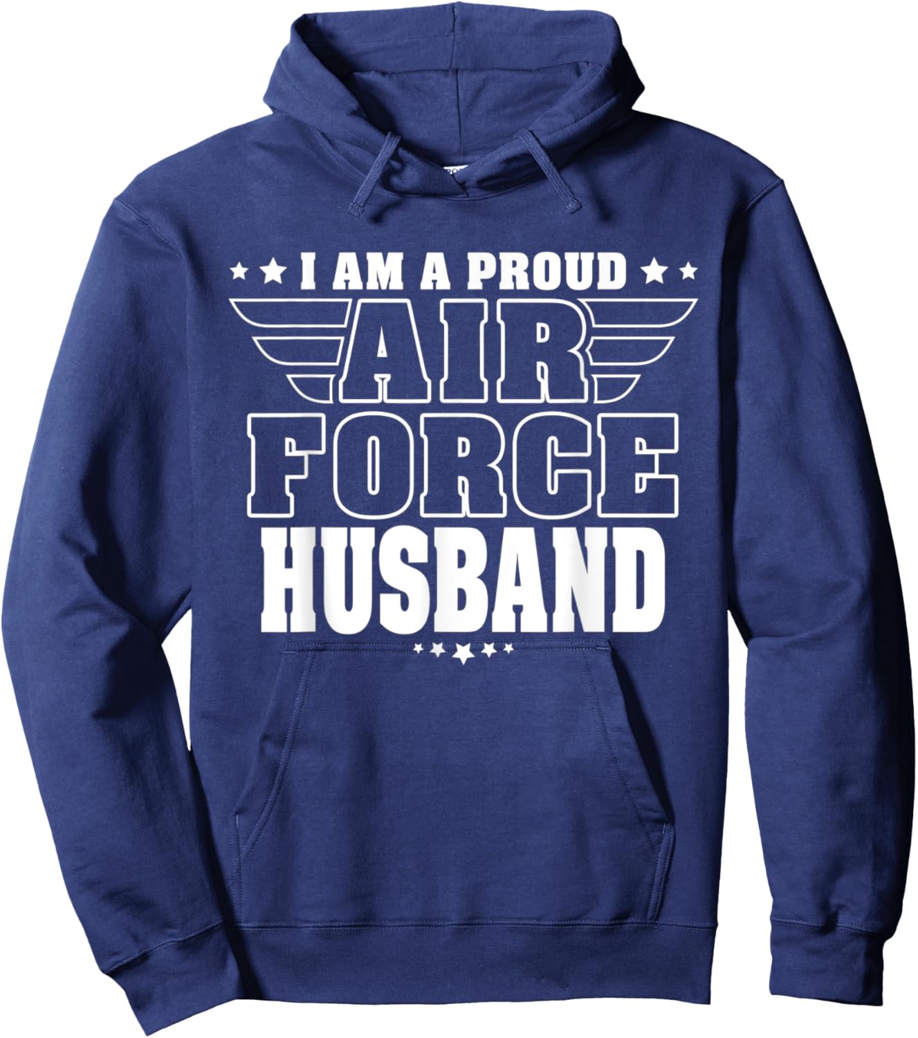 Proud Air Force Husband Patriotic Pride Military Spouse Hoodie - Hoodie | Navy