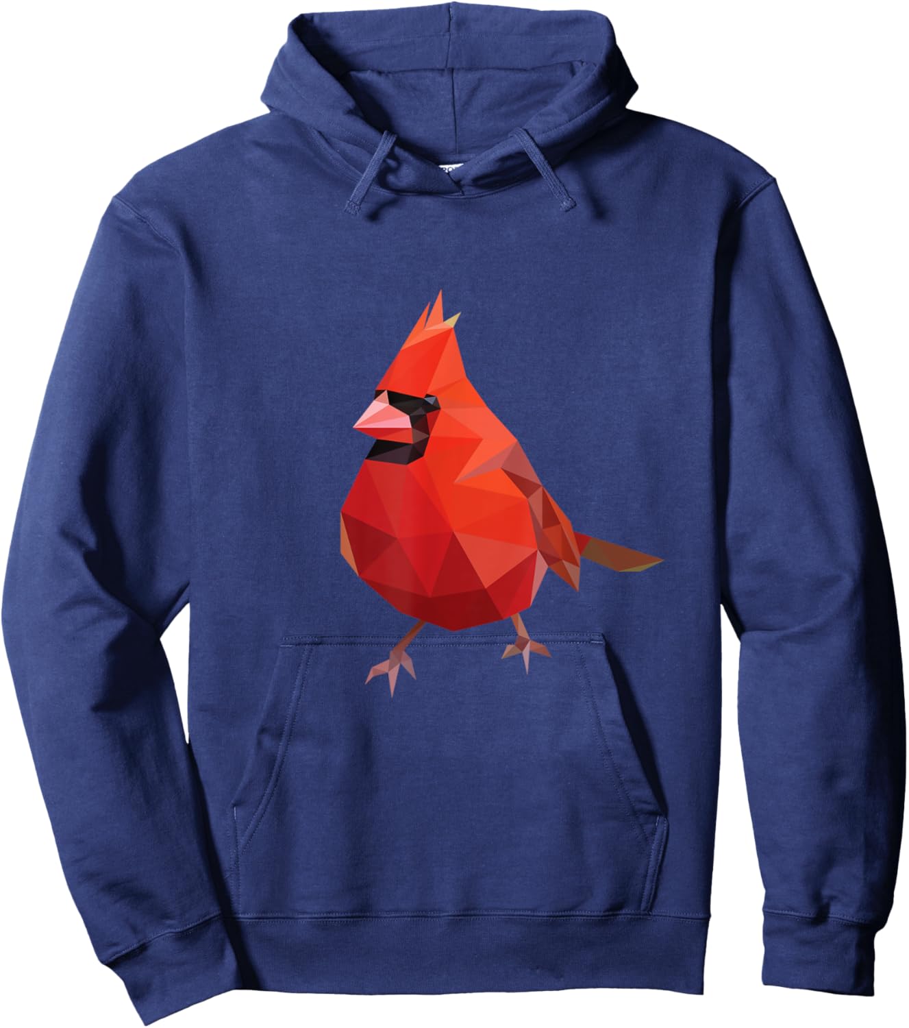 Northern Cardinal Bird Shirt Geometric Bird Lover Birder Hoodie - Hoodie | Navy