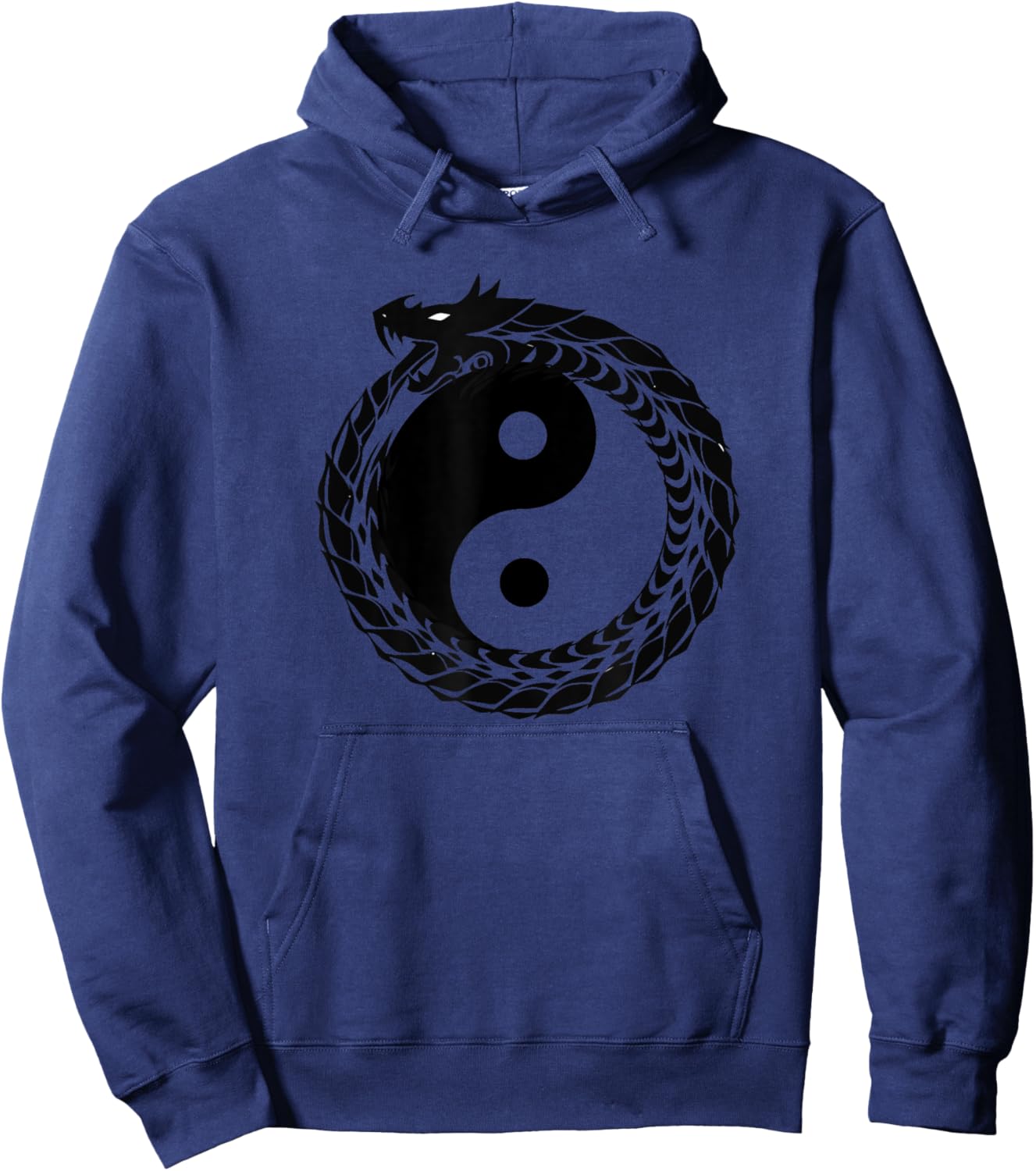 Yin Yang Dragon Feng Shui Ying Yang Taoism Zen Buddhism Hoodie - Hoodie | Navy