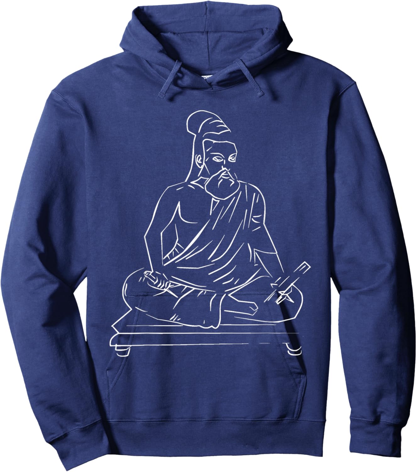 Biped Boutique Thiruvalluvar - Valluvar Tamil Poet Philosopher Poetry Hoodie - Hoodie | Navy