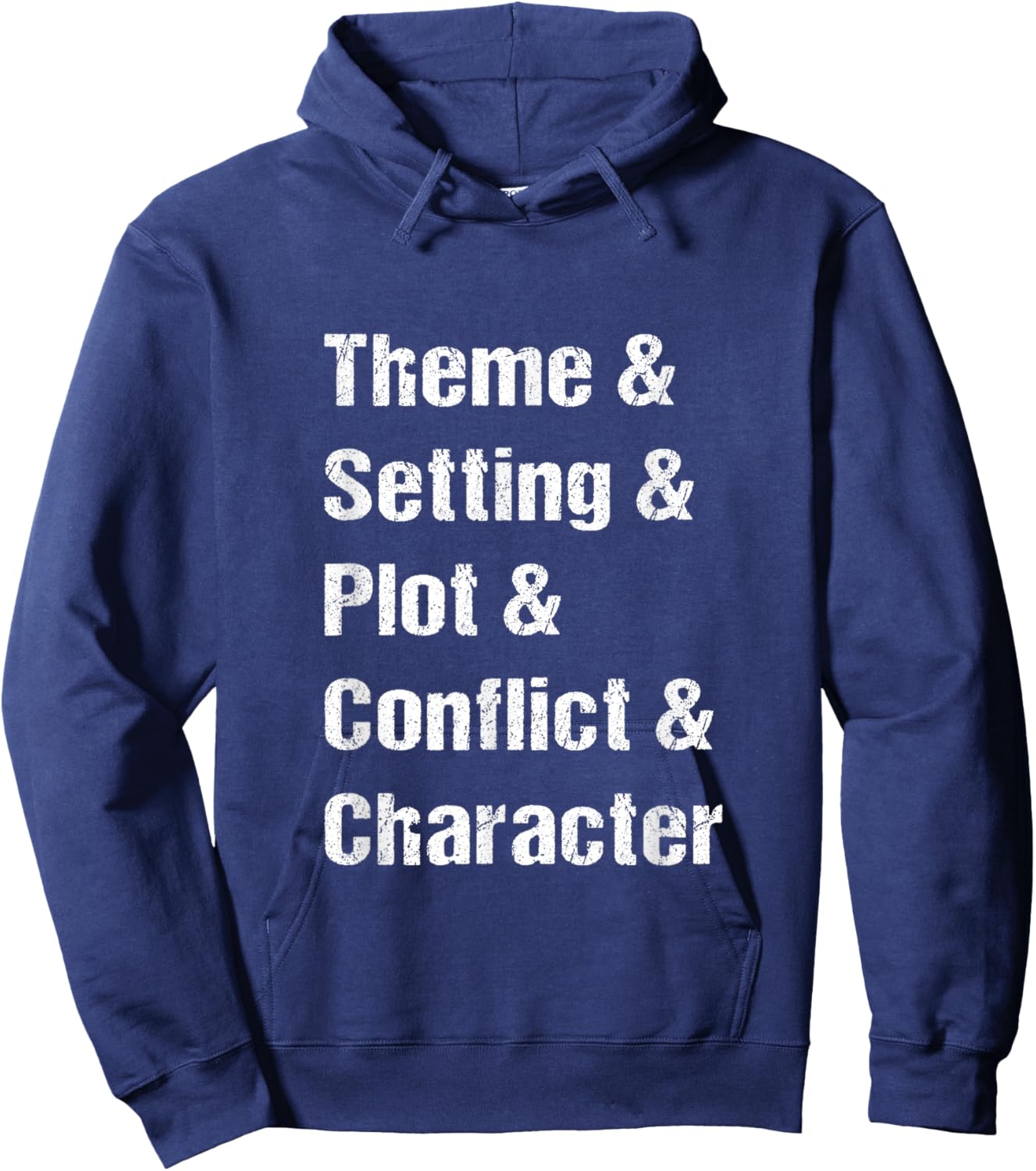 Theme Setting Plot Conflict character Elementary Teacher Hoodie - Hoodie | Navy