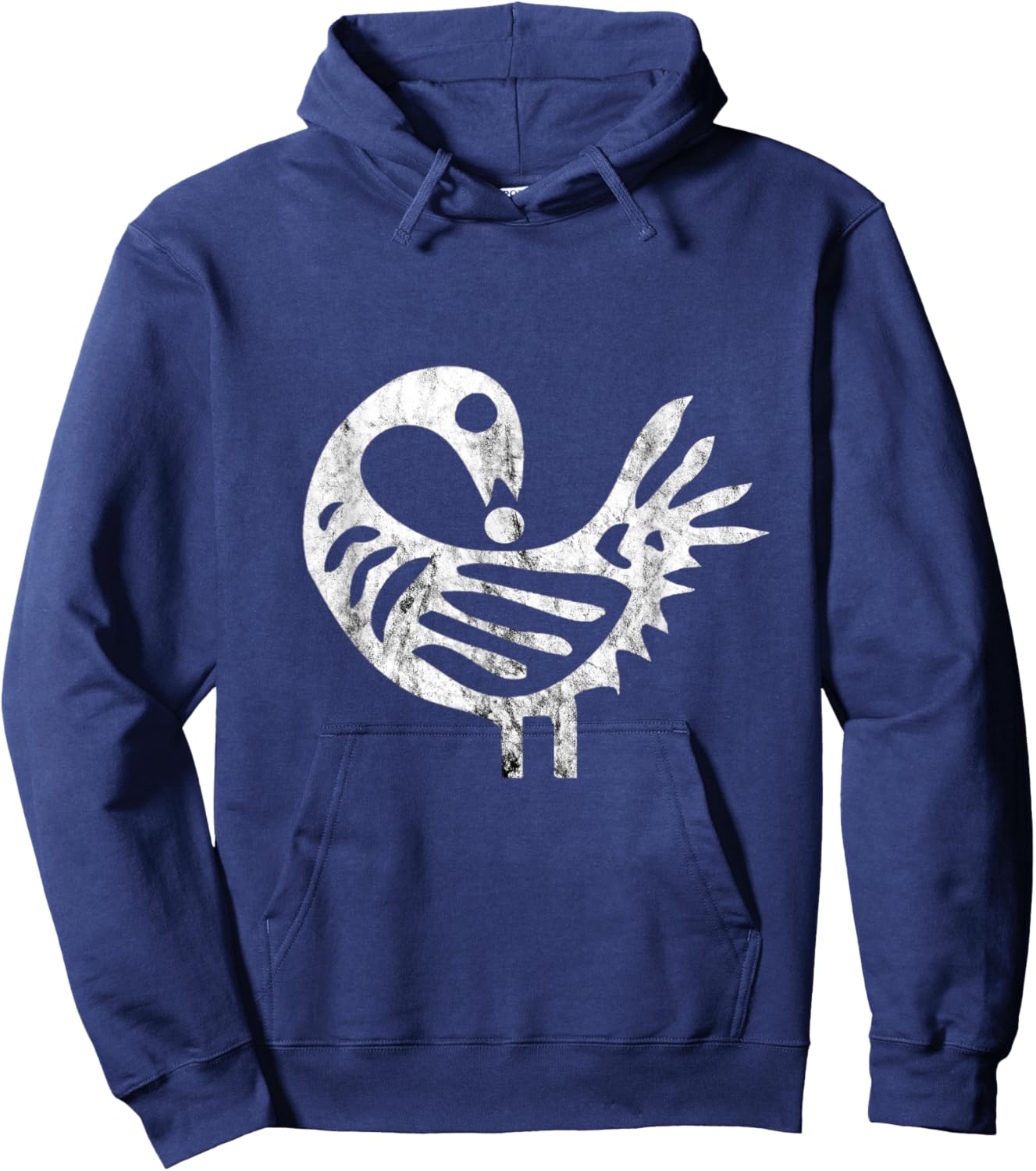 Sankofa Bird Afrocentric Adinkra Symbol African Pattern Hoodie - Hoodie | Navy