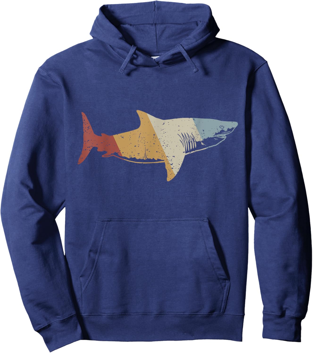 Shark Retro Style Vintage Hoodie - Hoodie | Navy