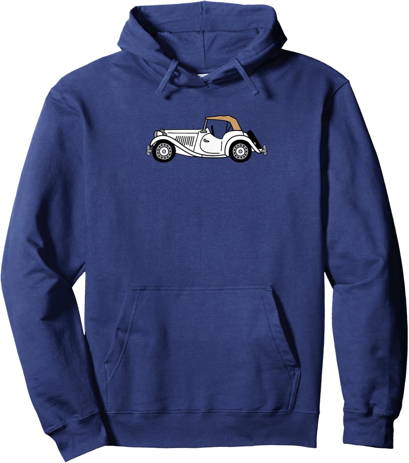 MGTD MG TD White British Love English Sportscar Roadster Hoodie - Hoodie | Navy