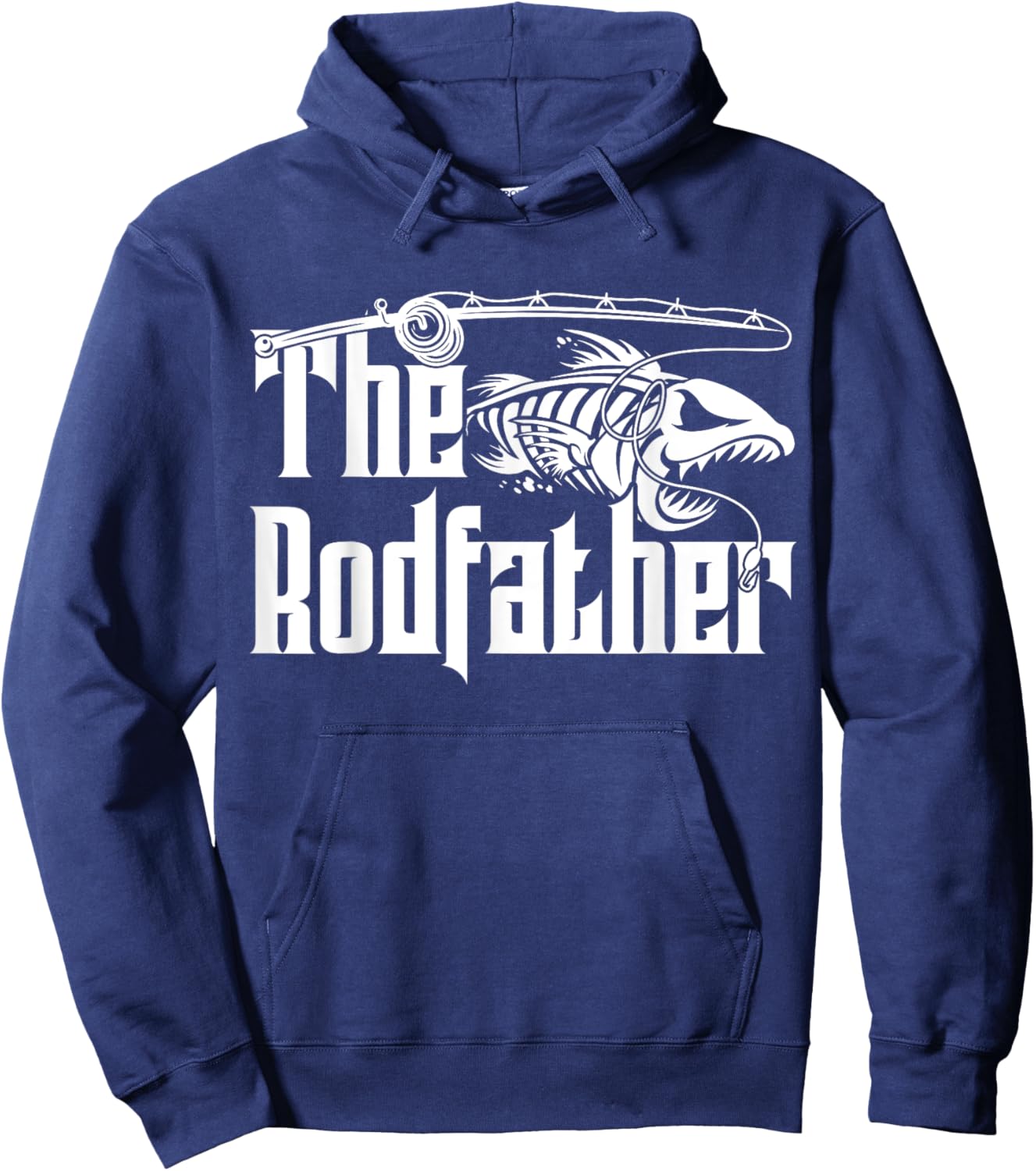 The Rodfather | Fishing Hoodie - Hoodie | Navy