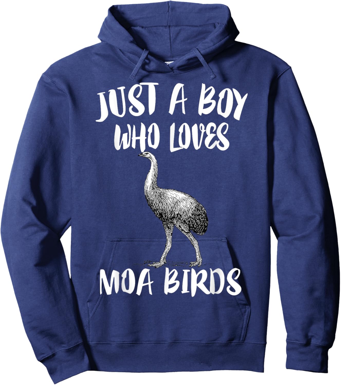 Just A Boy Who Loves Moa Birds Birding Hoodie - Hoodie | Navy