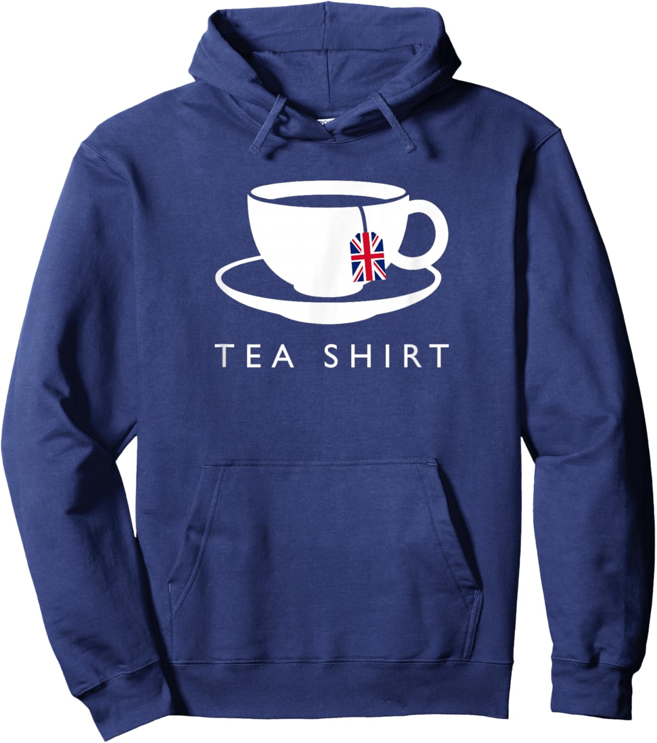 I Love English Tea UK Flag Hoodie - Hoodie | Navy