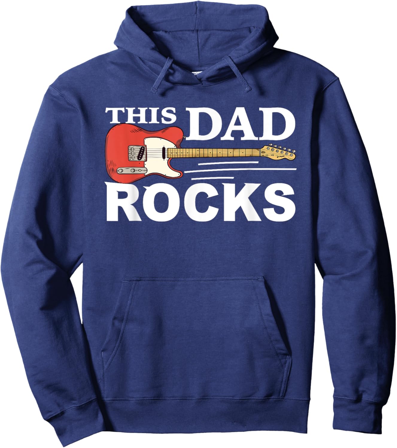 This Dad Rocks Guitar Old Rockers Hoodie - Hoodie | Navy