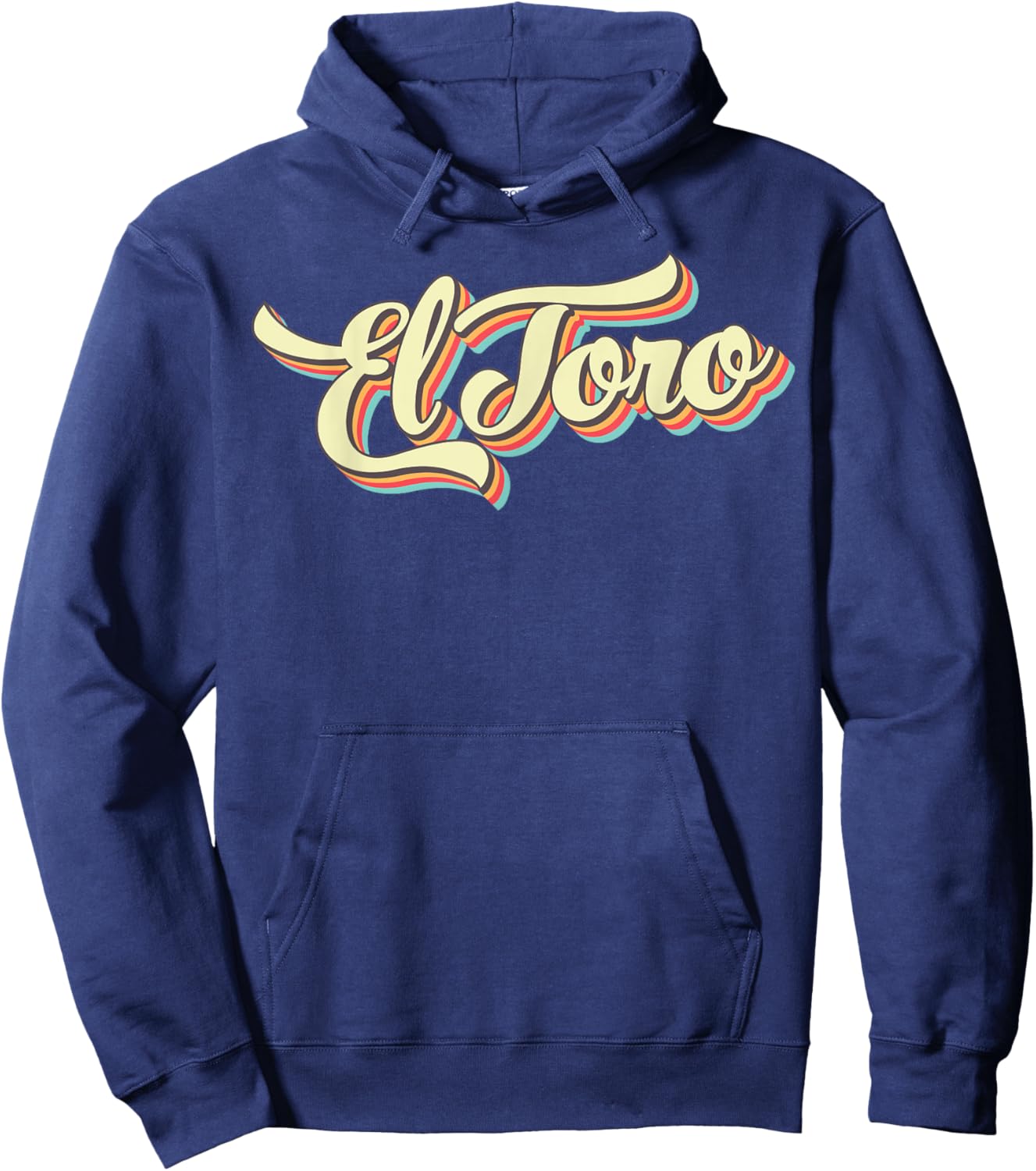 El Toro Retro Art Baseball Font Vintage Hoodie - Hoodie | Navy