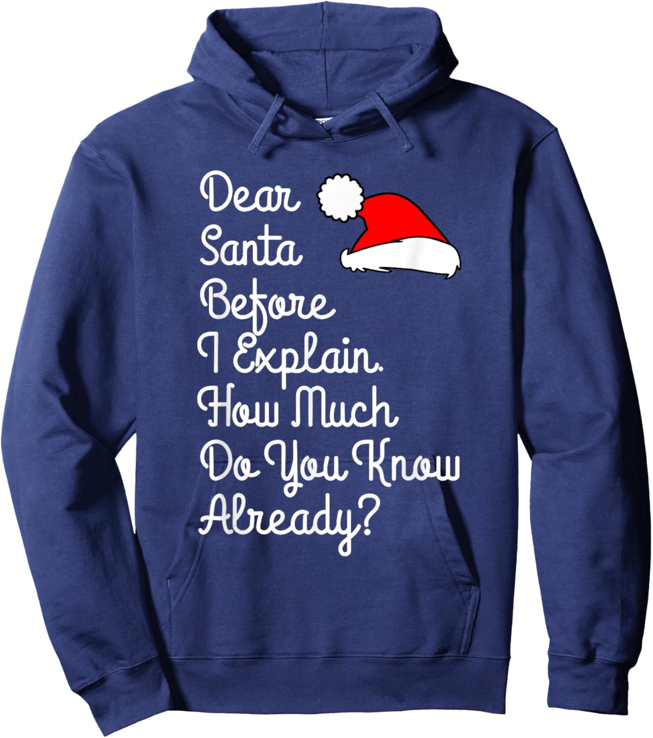 Dear Santa Before I Explain How Much Do You Know Already Hoodie - Hoodie | Navy