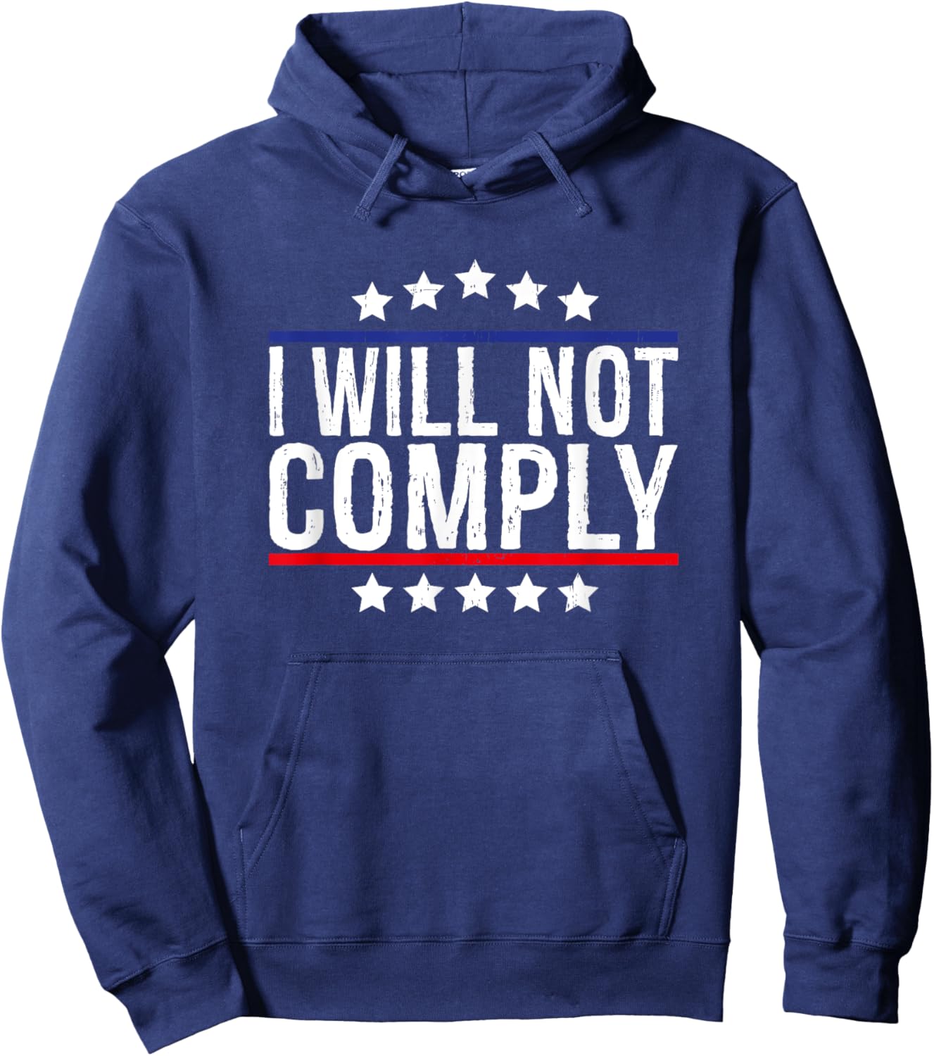 I Will Not Comply Hoodie - Hoodie | Navy
