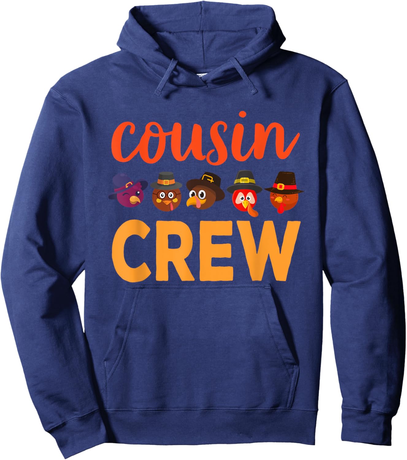 Cousins Crew Thanksgiving Shirt for Boys Girls Kid Toddler Hoodie - Hoodie | Navy
