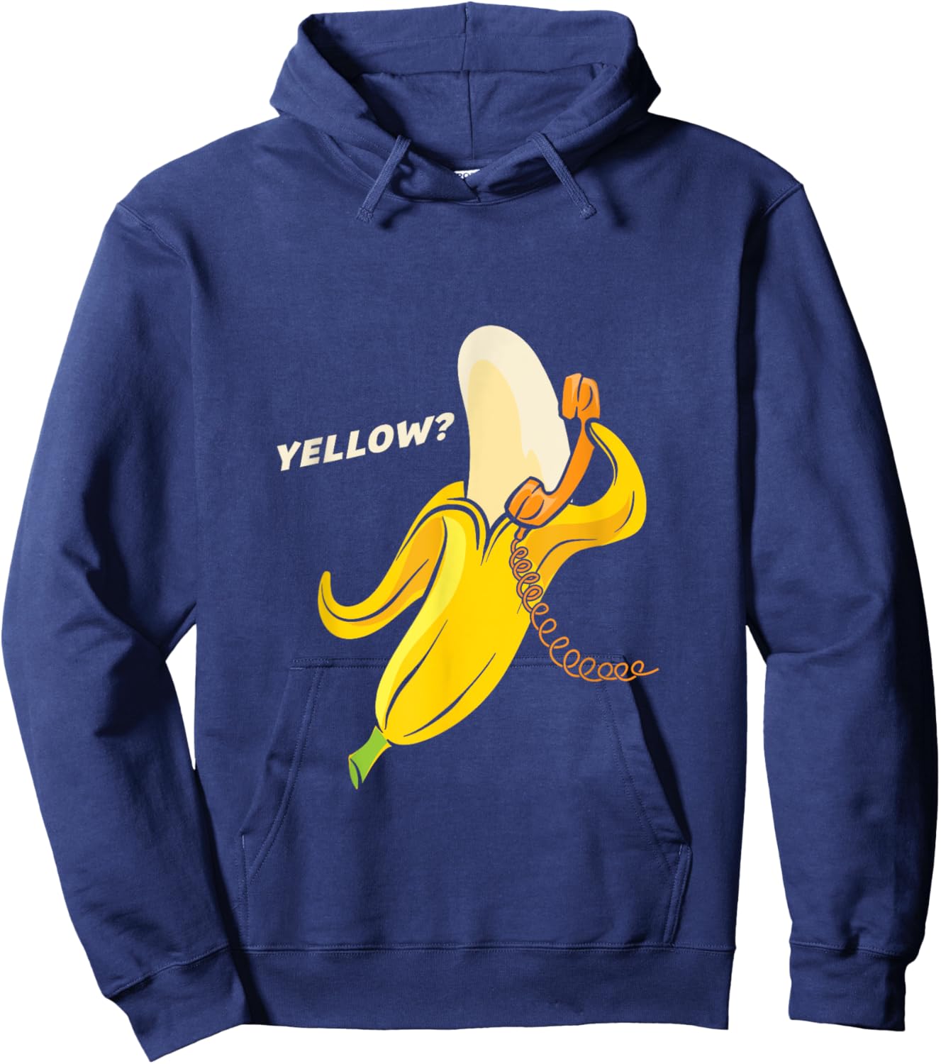 Funny Banana Phone - Yellow? Hello? Hoodie - Hoodie | Navy