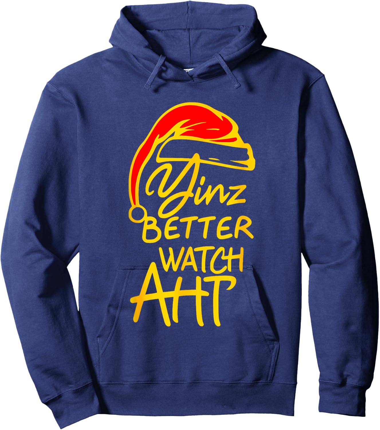Pittsburgh Christmas 412 Yinzer Santa Yinz Better Watch Aht Hoodie - Hoodie | Navy