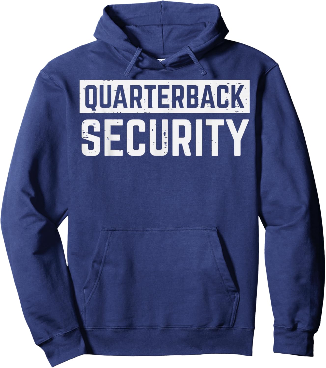Quarterback Security Funny American Football Offense Lineman Hoodie - Hoodie | Navy
