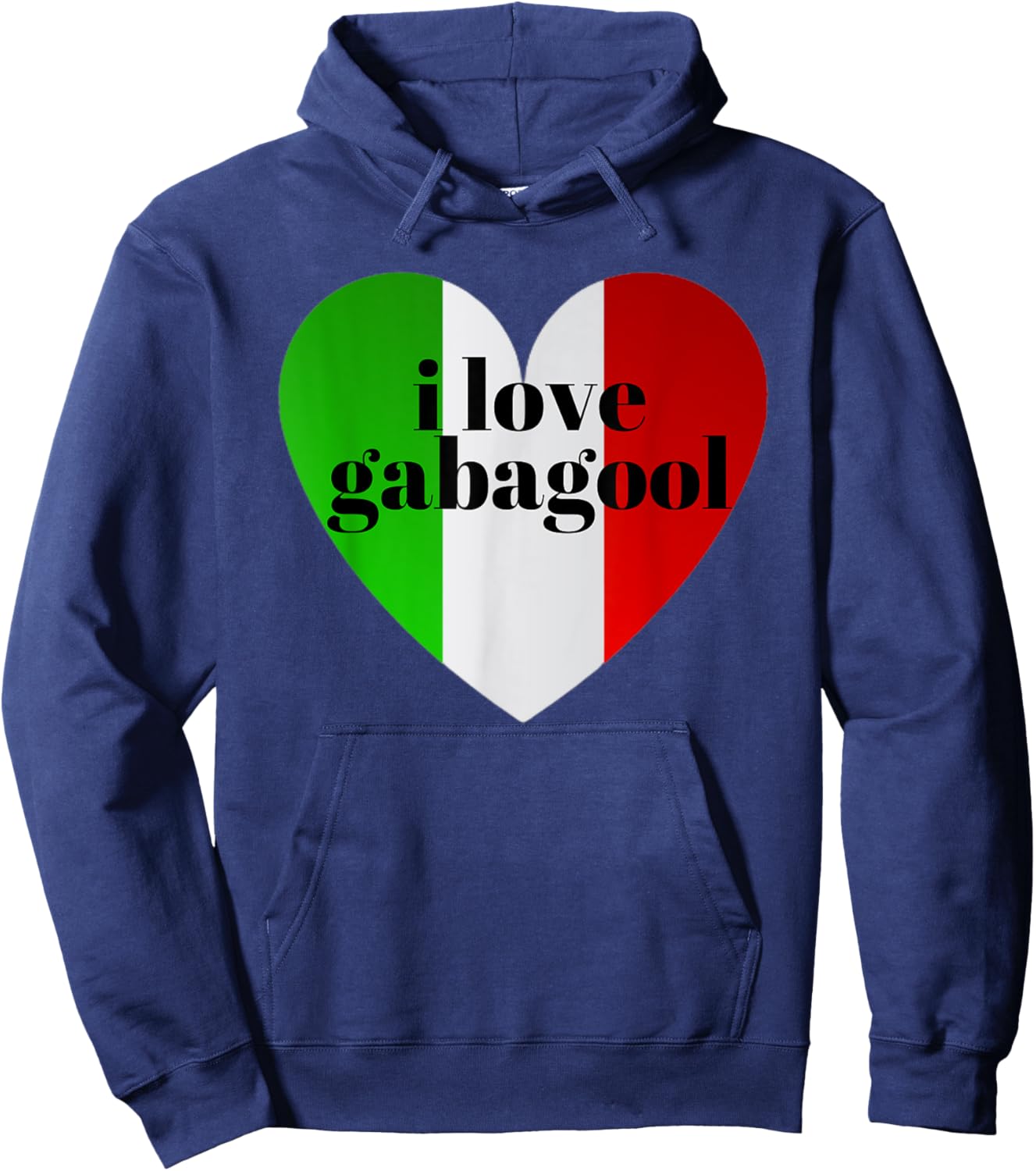 Funny I Love Gabagool Italian Flag Coldcut Humor Slang Men Hoodie - Hoodie | Navy