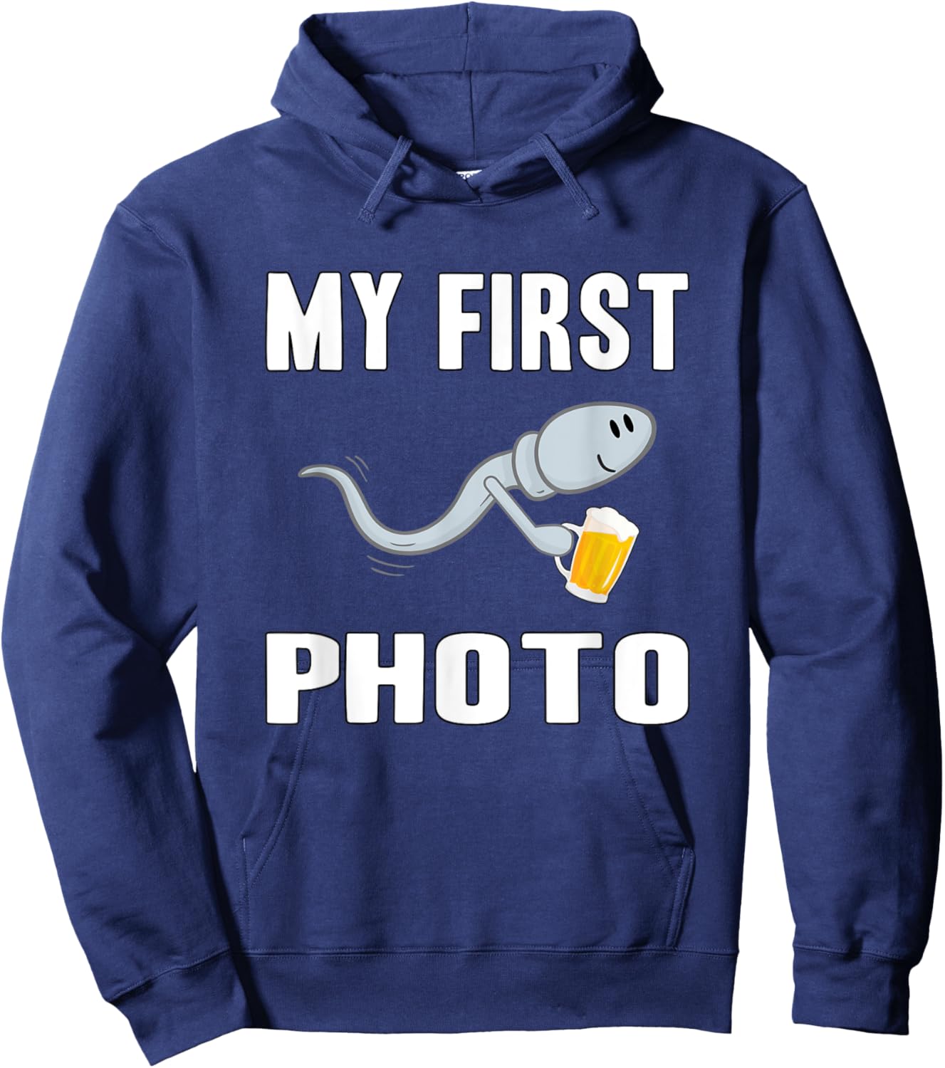 Beer Sperm Photo Hoodie - Hoodie | Navy