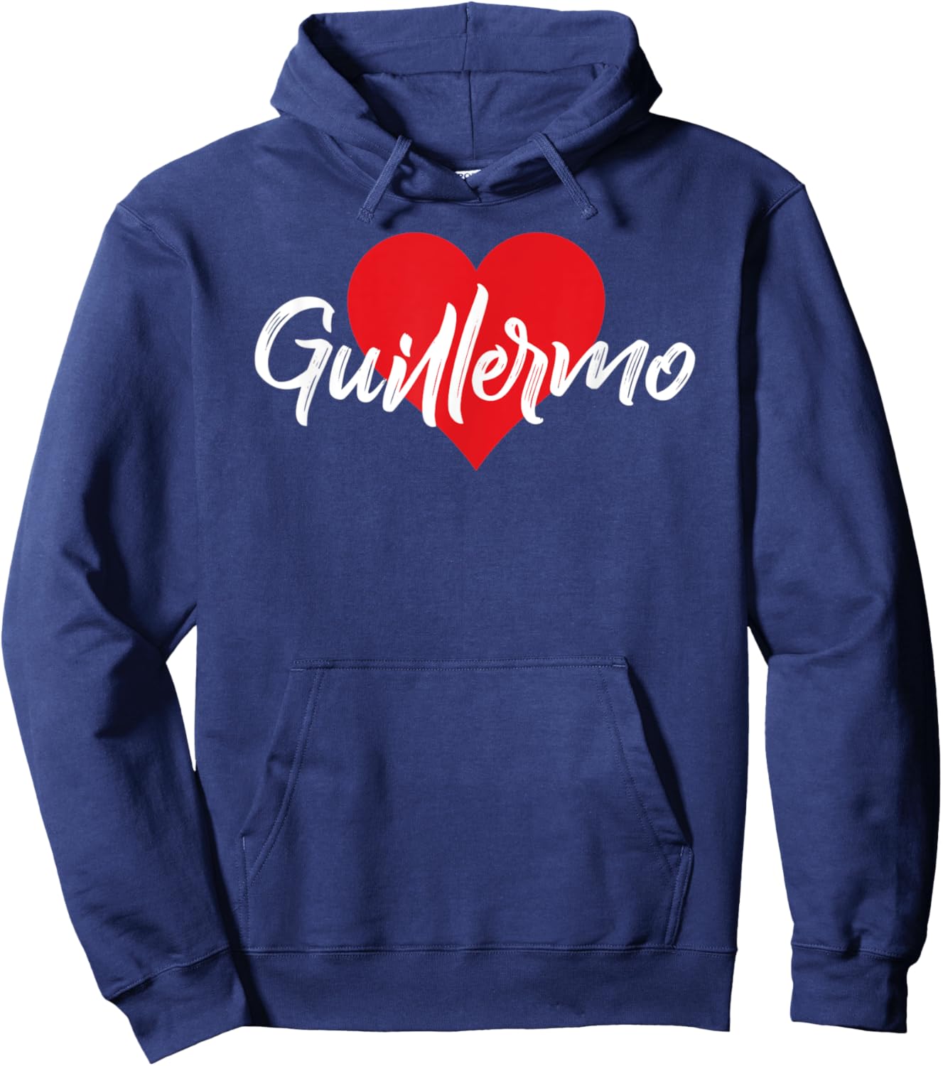 I Love Guillermo First Name I Heart Named Hoodie - Hoodie | Navy