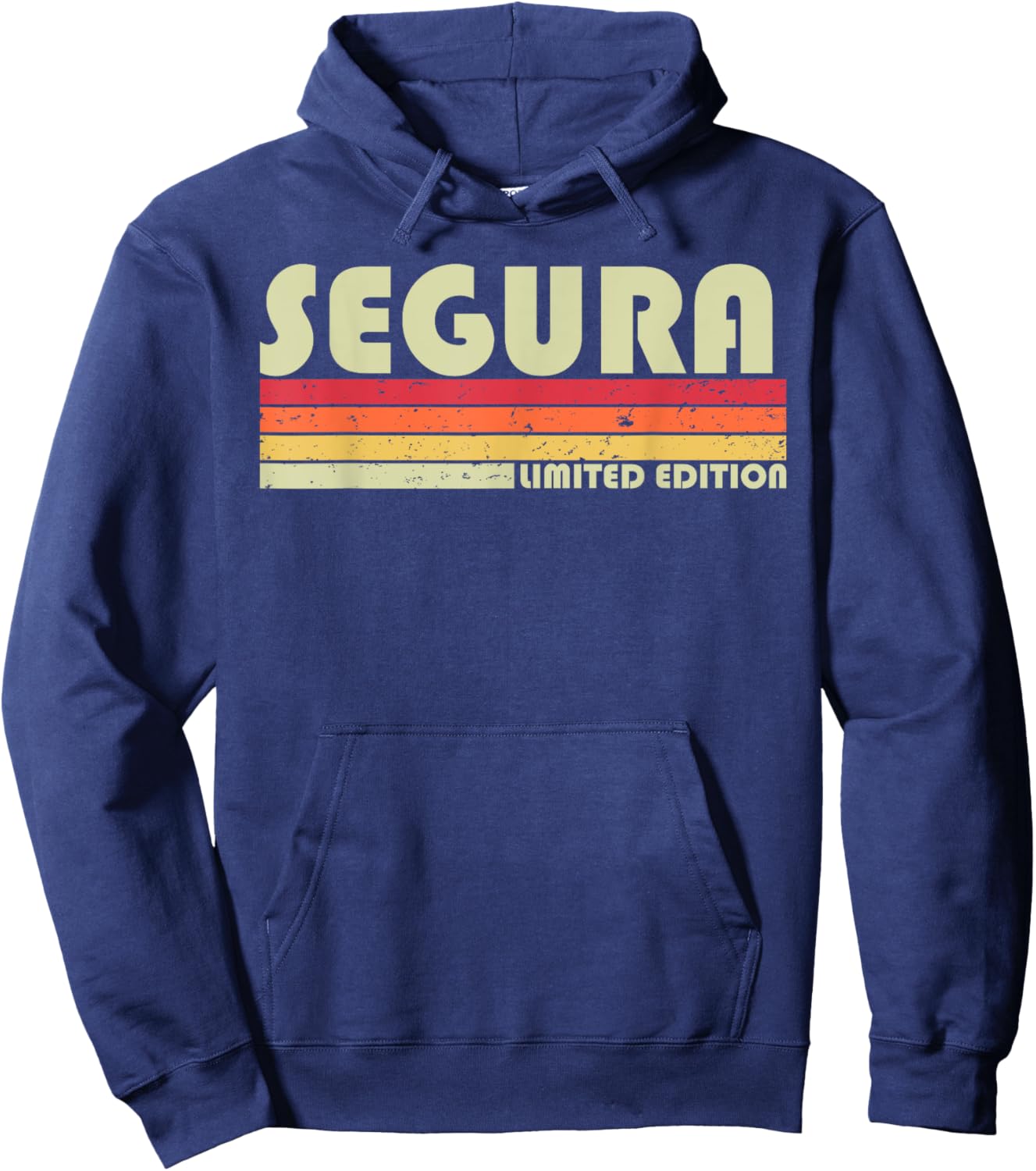 SEGURA Surname Funny Retro Vintage 80s 90s Birthday Reunion Hoodie - Hoodie | Navy