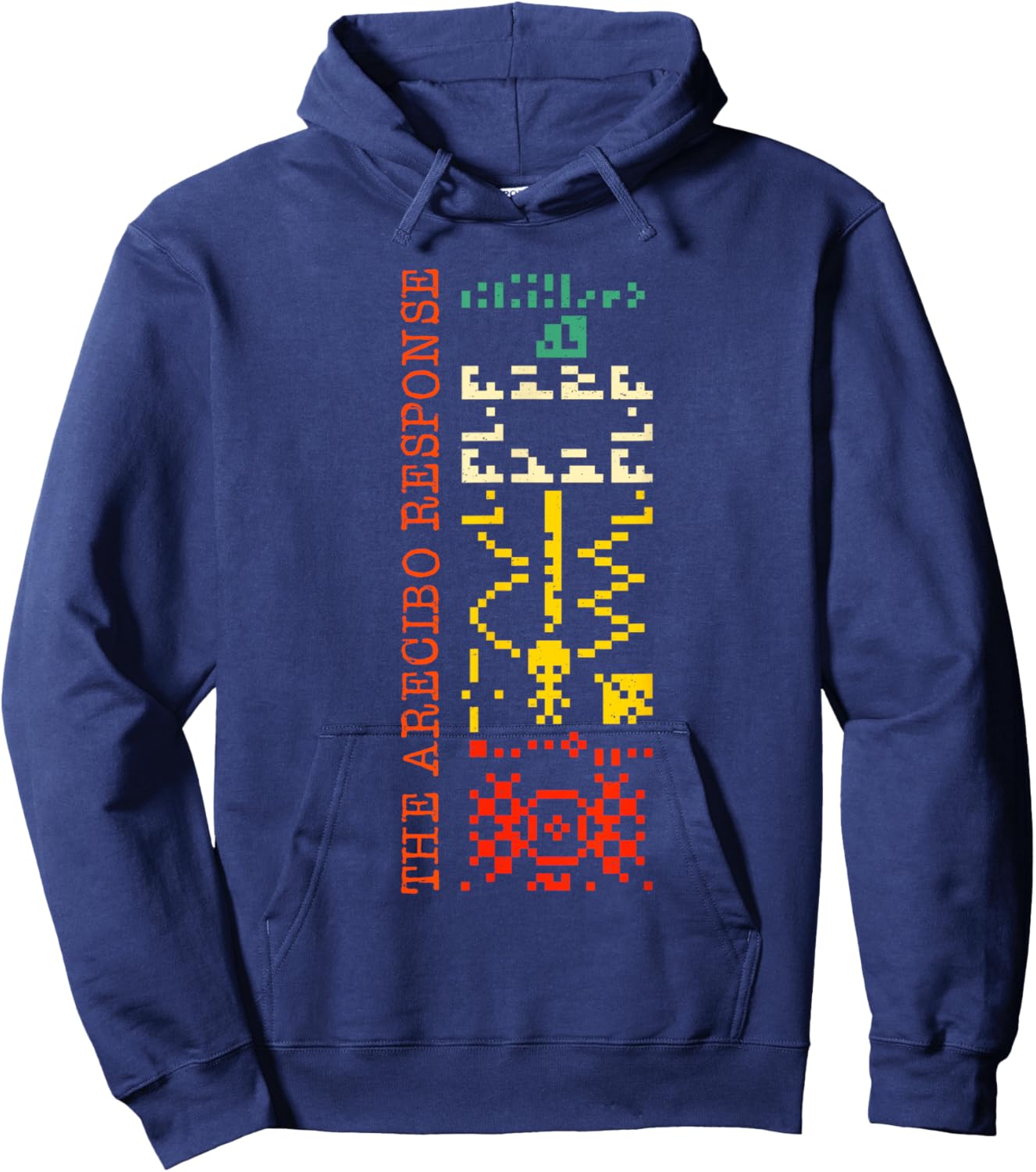 The Arecibo Response Chilbolton Crop Circle Alien Reply Hoodie - Hoodie | Navy