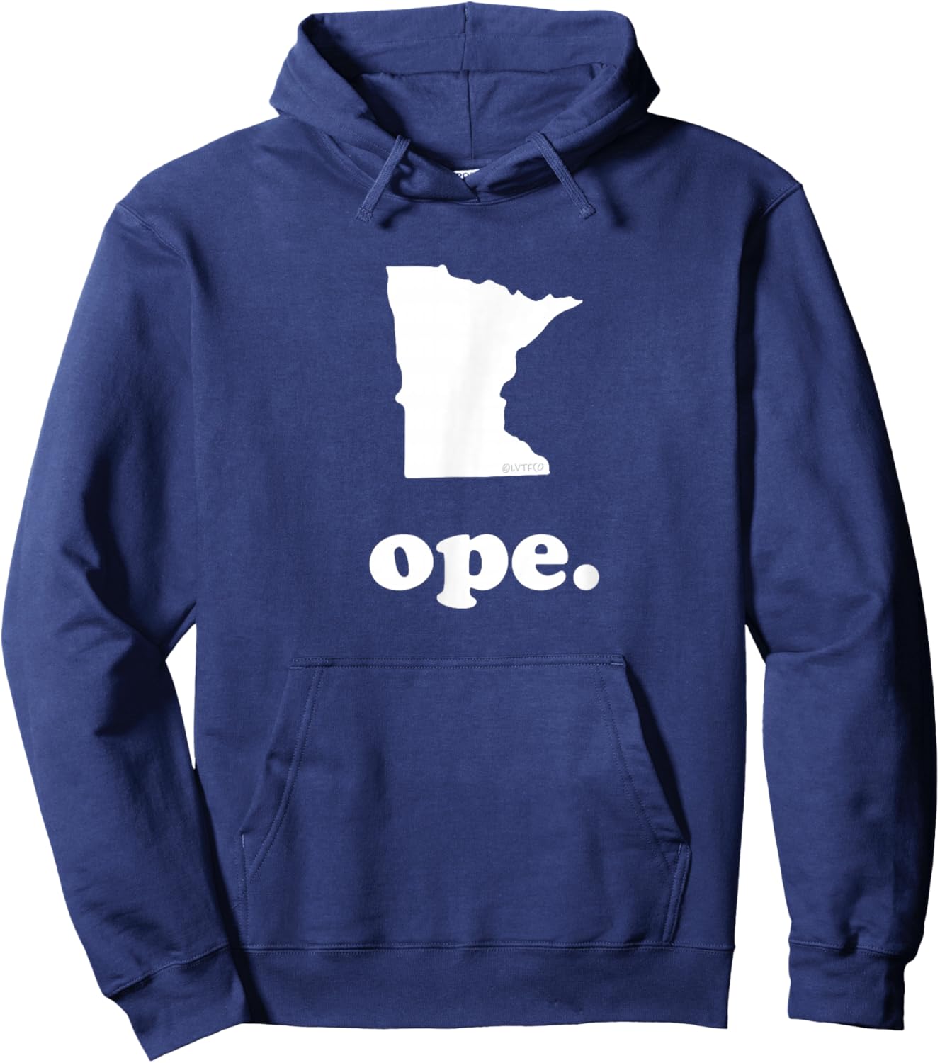 “Ope” Funny Midwest Slang Phrase & Map of Minnesota Hoodie - Hoodie | Navy