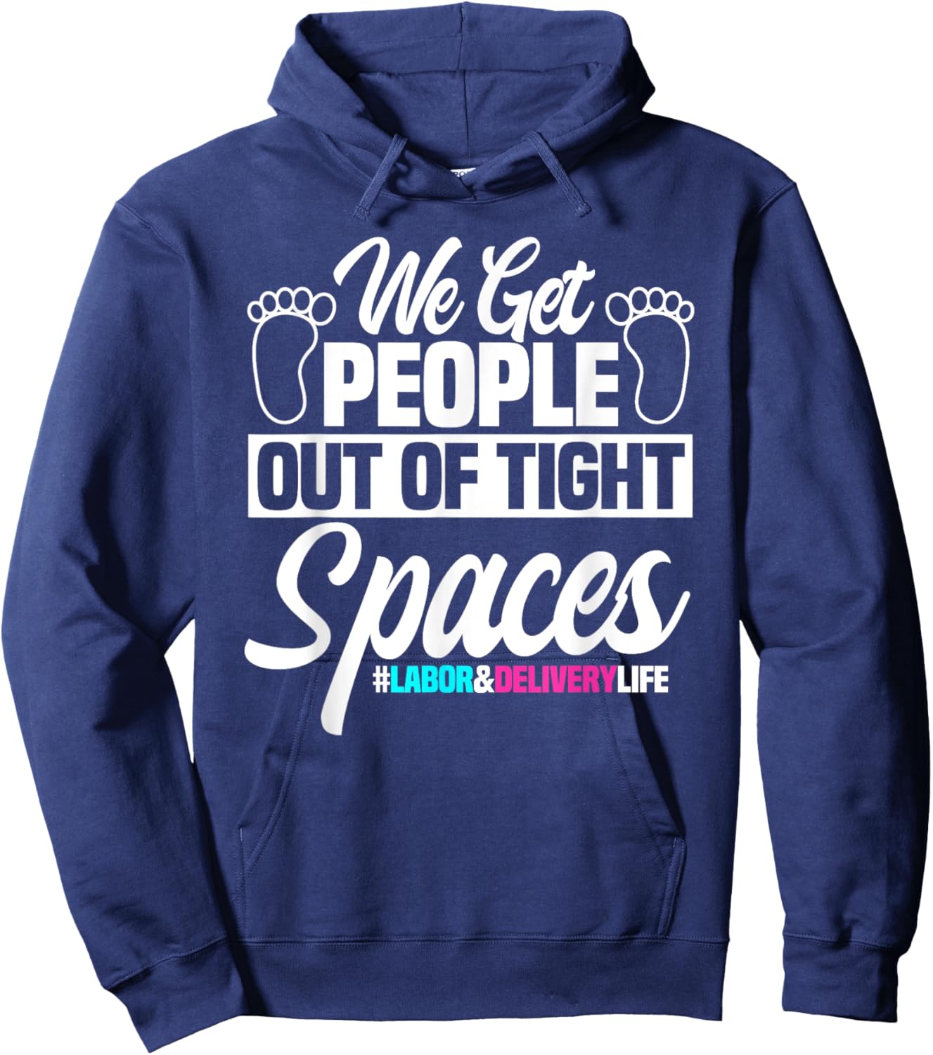Baby Catching Queens Labor And Delivery Nurse Midwife Hoodie - Hoodie | Navy