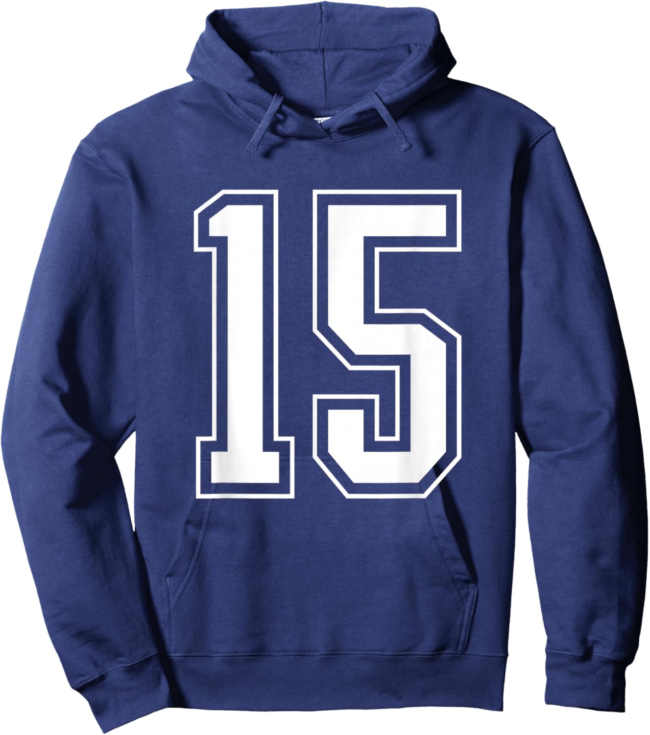 Varsity Jersey Number 15 Hoodie - Hoodie | Navy