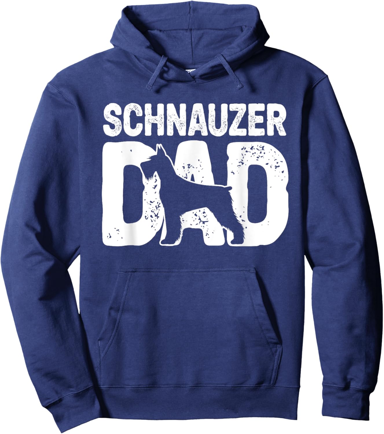 Funny Schnauzer Dad Dog Lover Schnauzer Father Dog Owner Hoodie - Hoodie | Navy