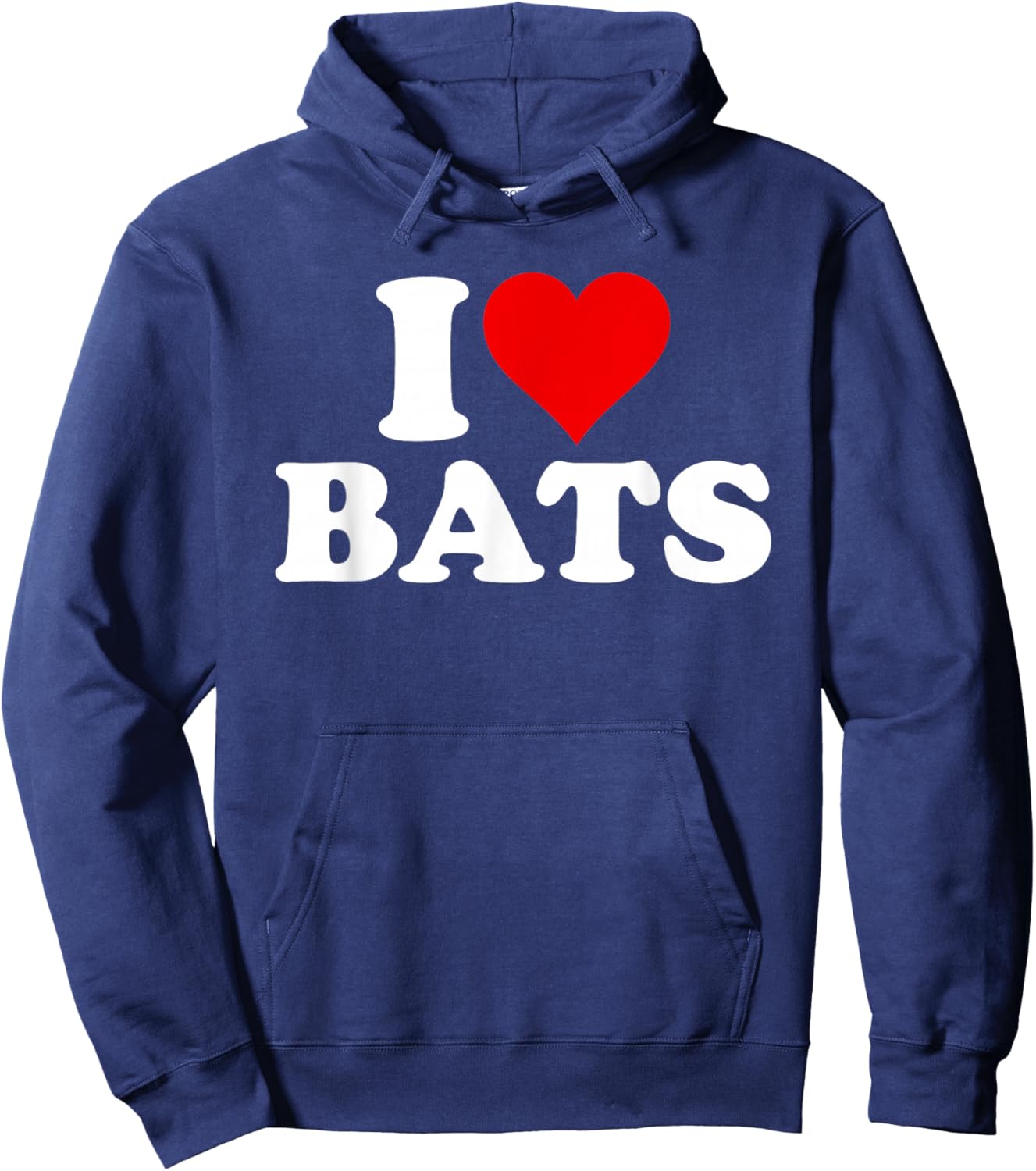 I Love Bats I Heart Bats Hoodie - Hoodie | Navy