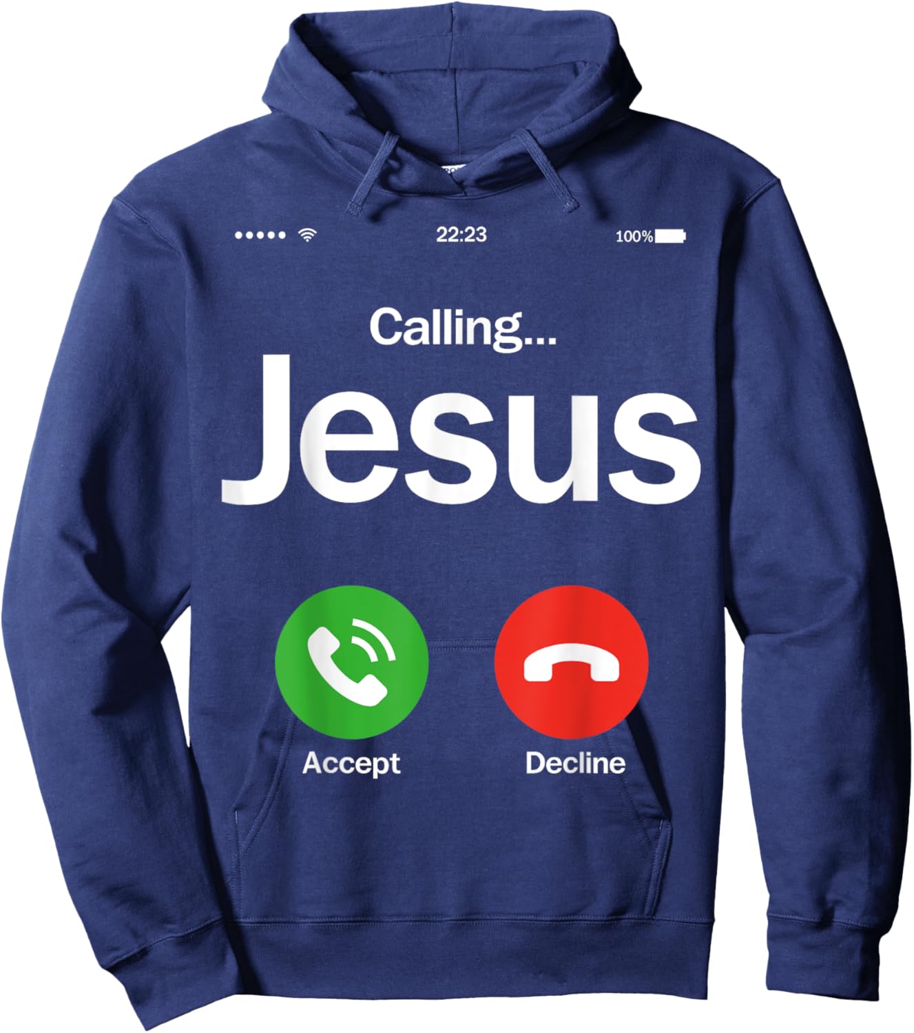 Jesus Is Calling Christian Trust In God Christian Theme Hoodie - Hoodie | Navy