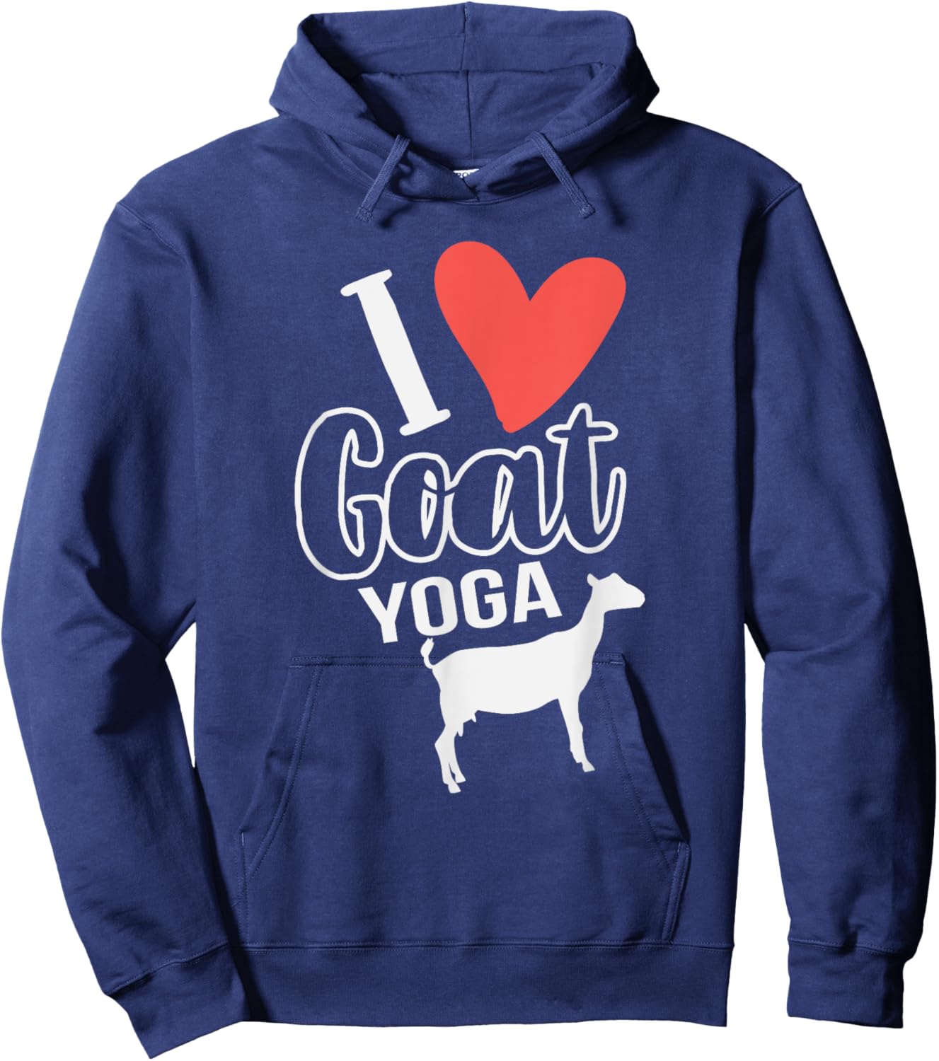I Love Goat Yoga Funny Goat Yoga Hoodie - Hoodie | Navy