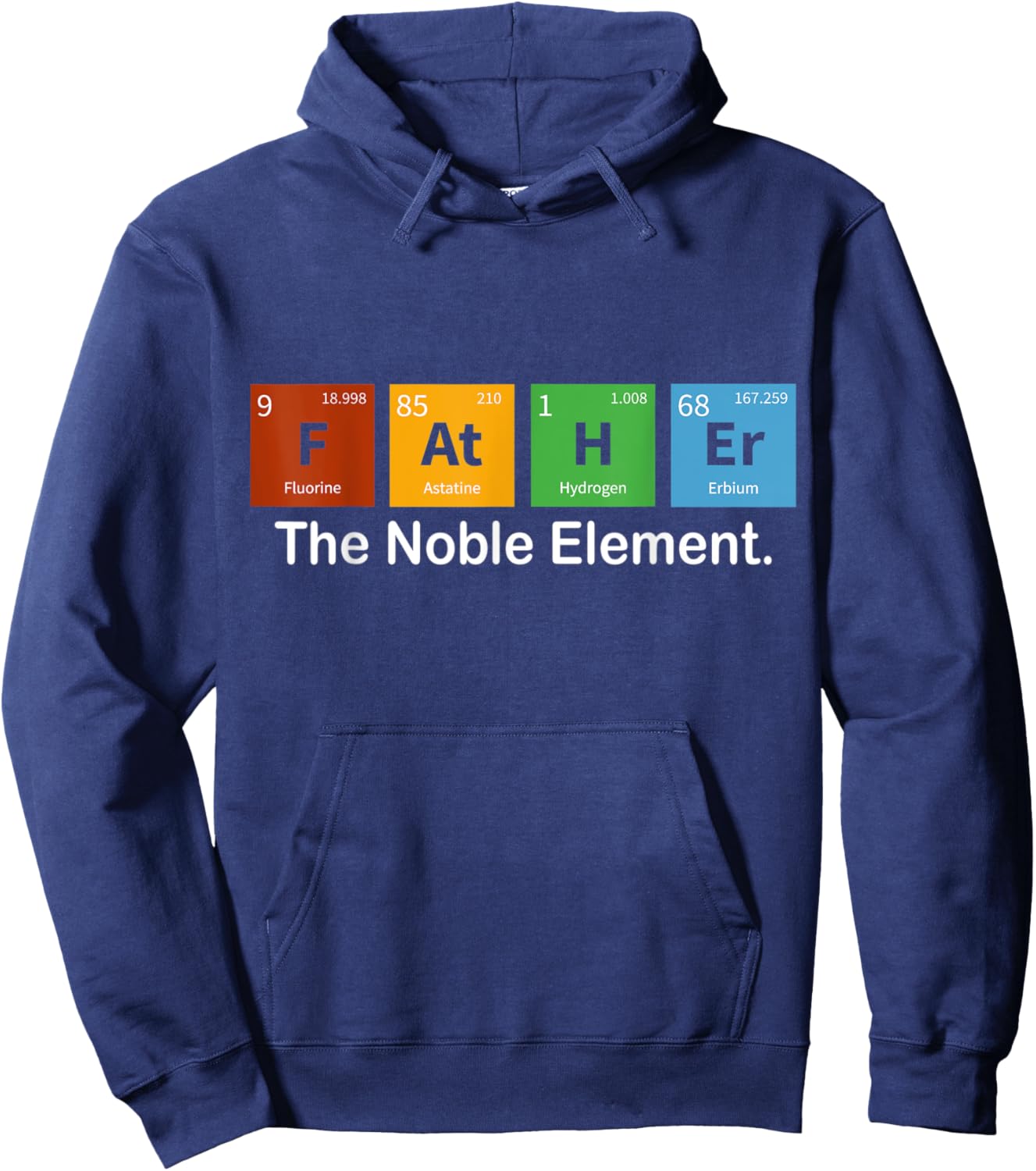 Father Noble Element Funny Father's Day Periodic Dad Science Hoodie - Hoodie | Navy