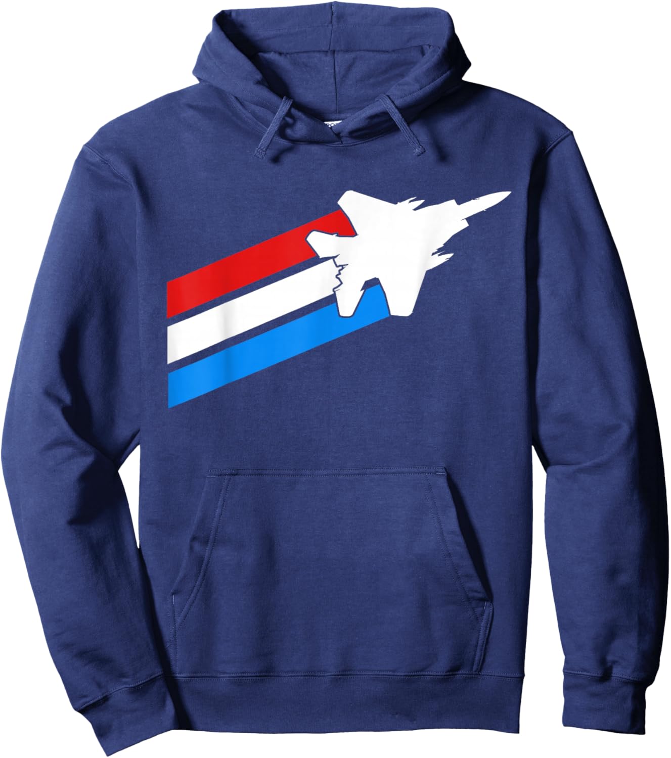 F-15 Eagle Patriotic Flag Military Jet Fighter Hoodie - Hoodie | Navy