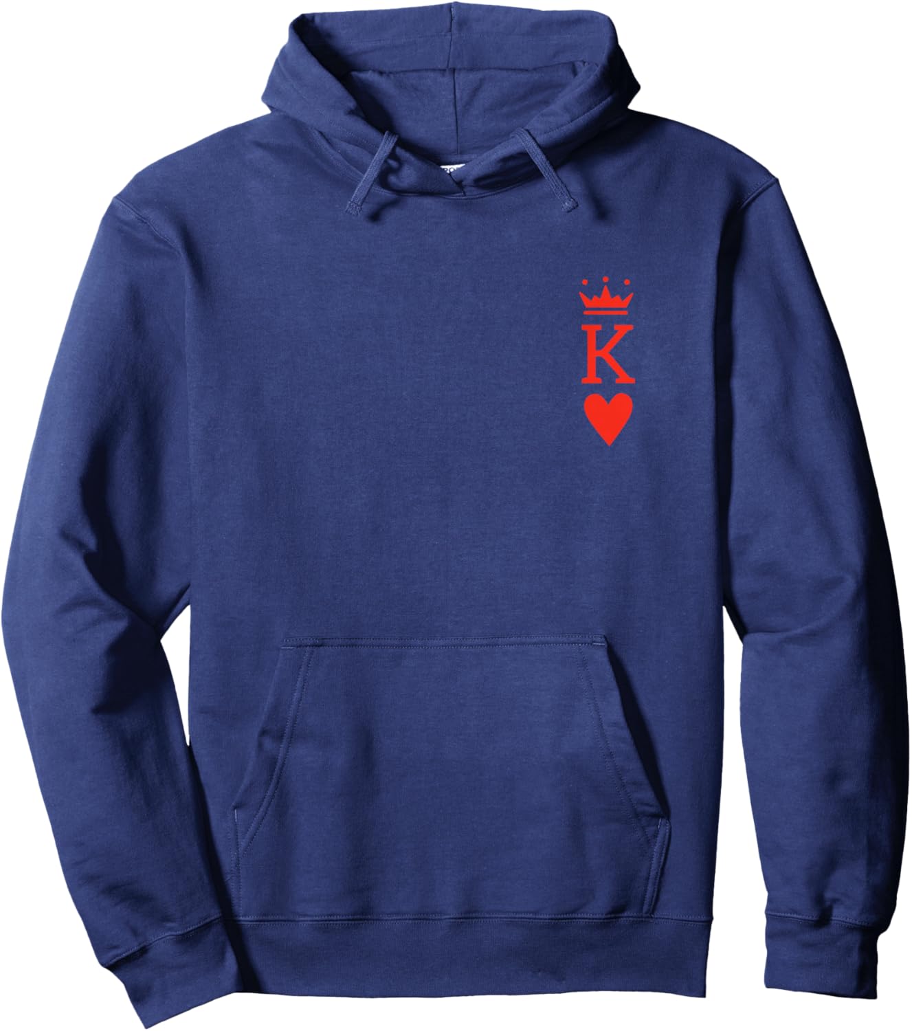 I'm Her King Boyfriend Husband Men Matching Outfits Couples Hoodie - Hoodie | Navy