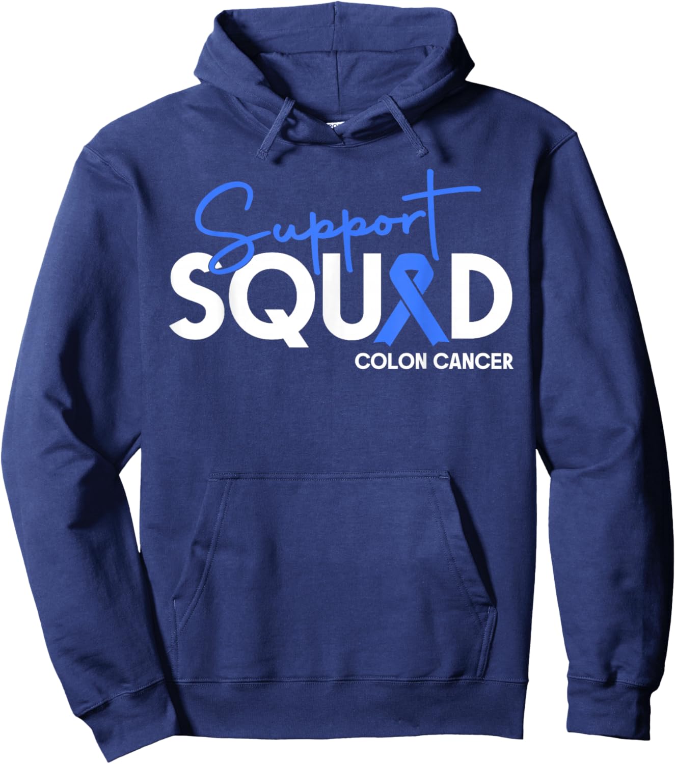 Colon Cancer Awareness Support Squad Apparel Women Men Hoodie - Hoodie | Navy