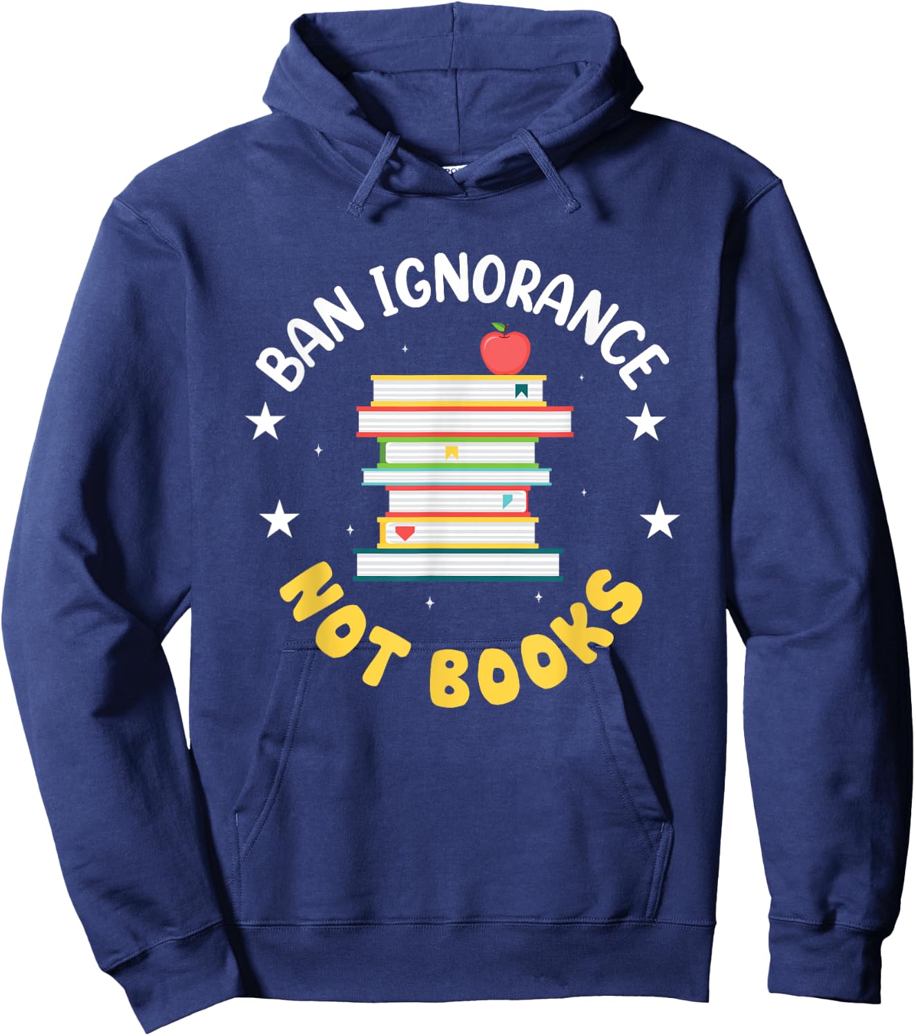 Ban Ignorance Not Books Hoodie - Hoodie | Navy