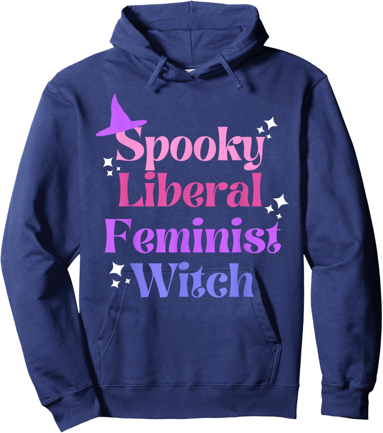Spooky Liberal Feminist Witch, Fall Rights, ProChoice Hoodie - Hoodie | Navy
